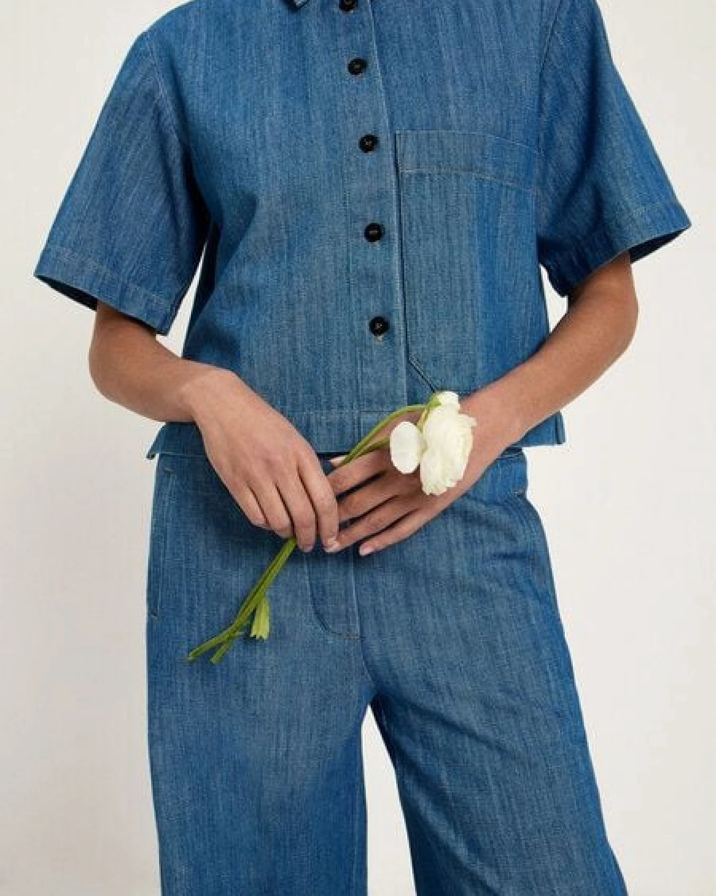 LANIUS Jeansshirt (GOTS) aus Bio-Baumwolle – Ansicht 4