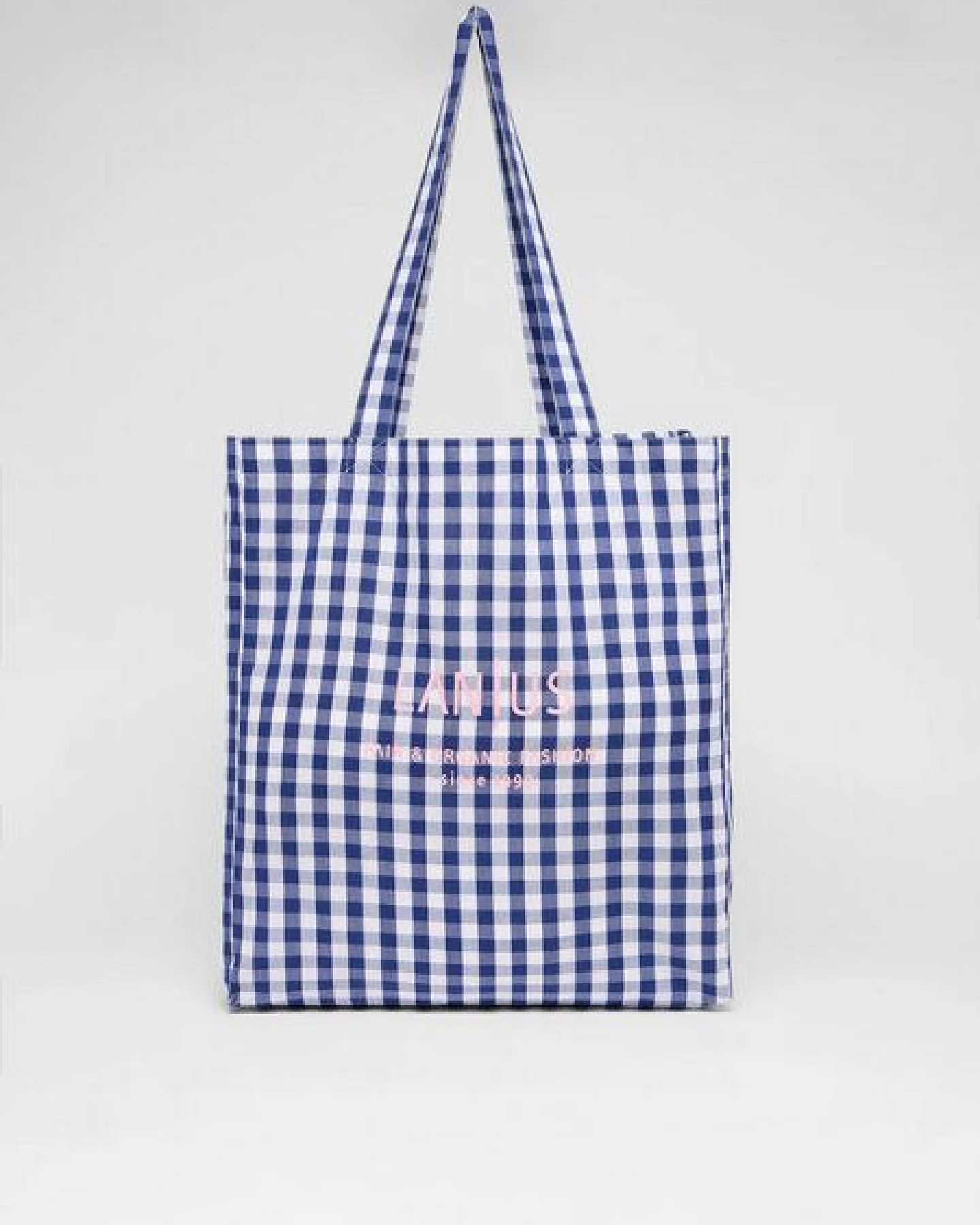 LANIUS Vichy-Karo Tasche (GOTS) aus Bio-Baumwolle – Ansicht 3