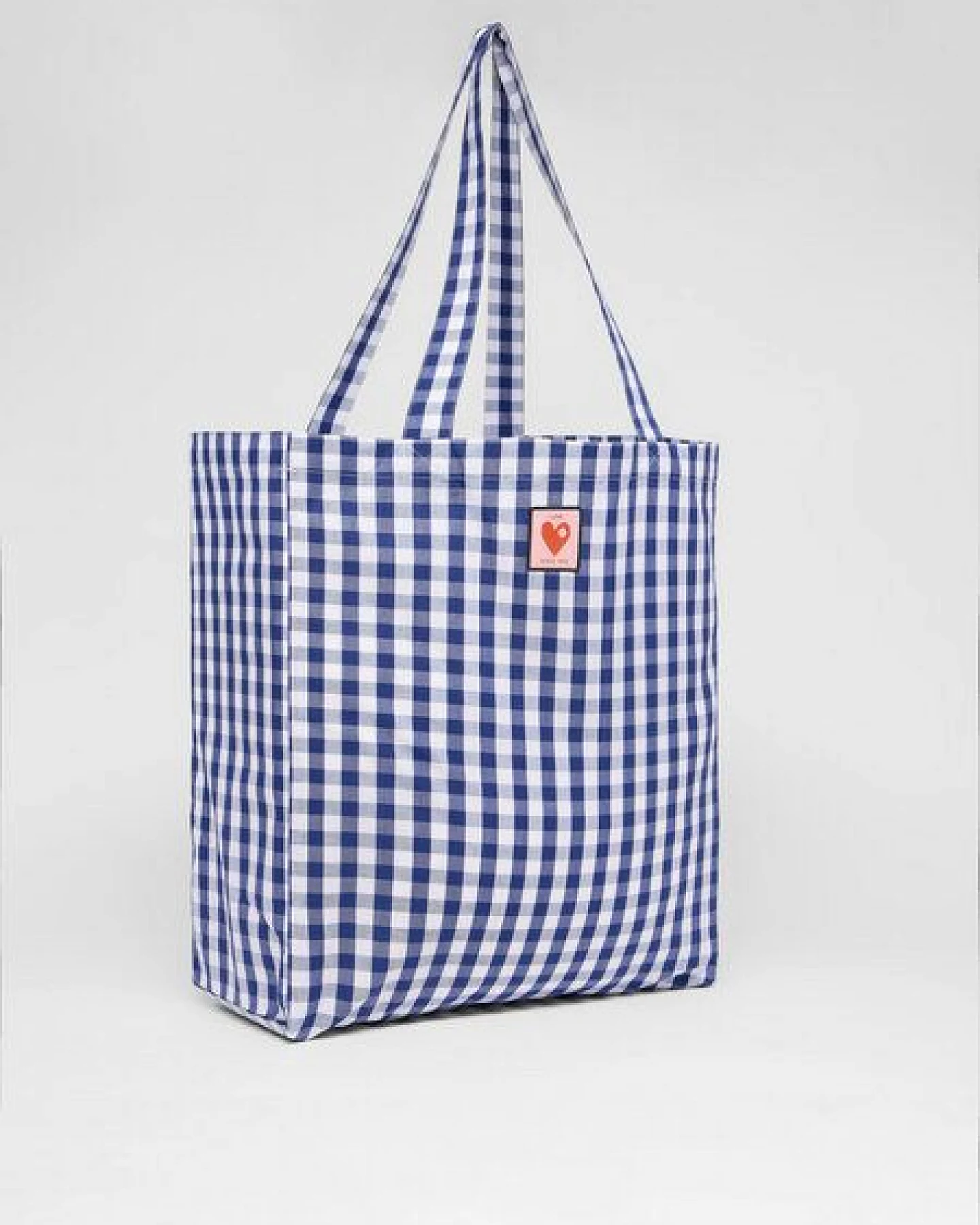 LANIUS Vichy-Karo Tasche (GOTS) aus Bio-Baumwolle – Ansicht 4