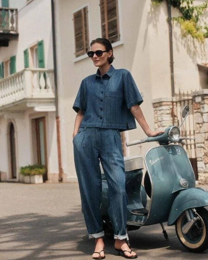 Produktseite: LANIUS Jeans mit Bundfalte (GOTS) aus Bio-Baumwolle