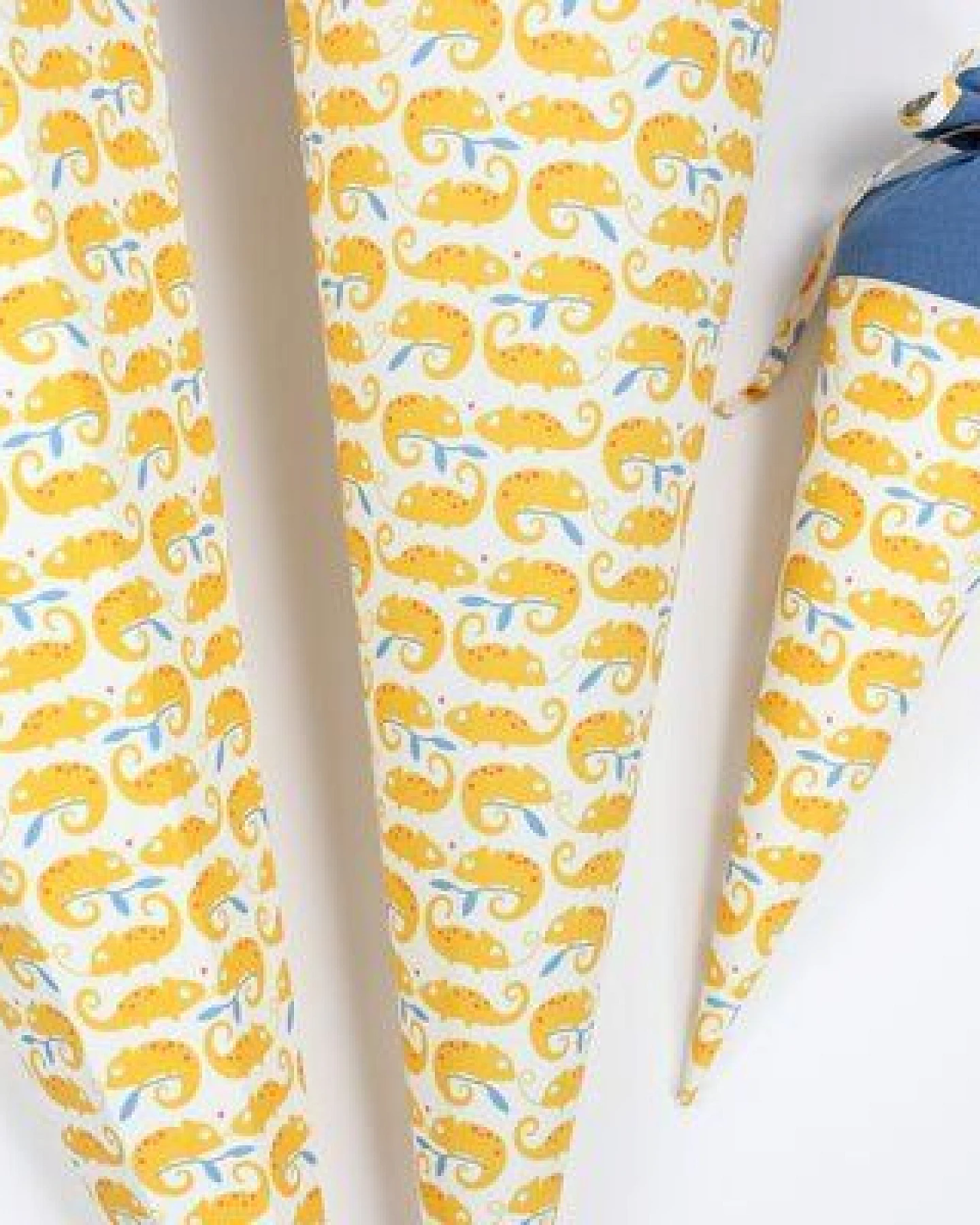 fuxandfriends Zuckertüte zur Einschulung, Baumwolle (bio), 85 cm, 70 cm und 35 cm, Schultüte, Geschwisterzuckertüte, Geschenk zum Schulanfang – Ansicht 3