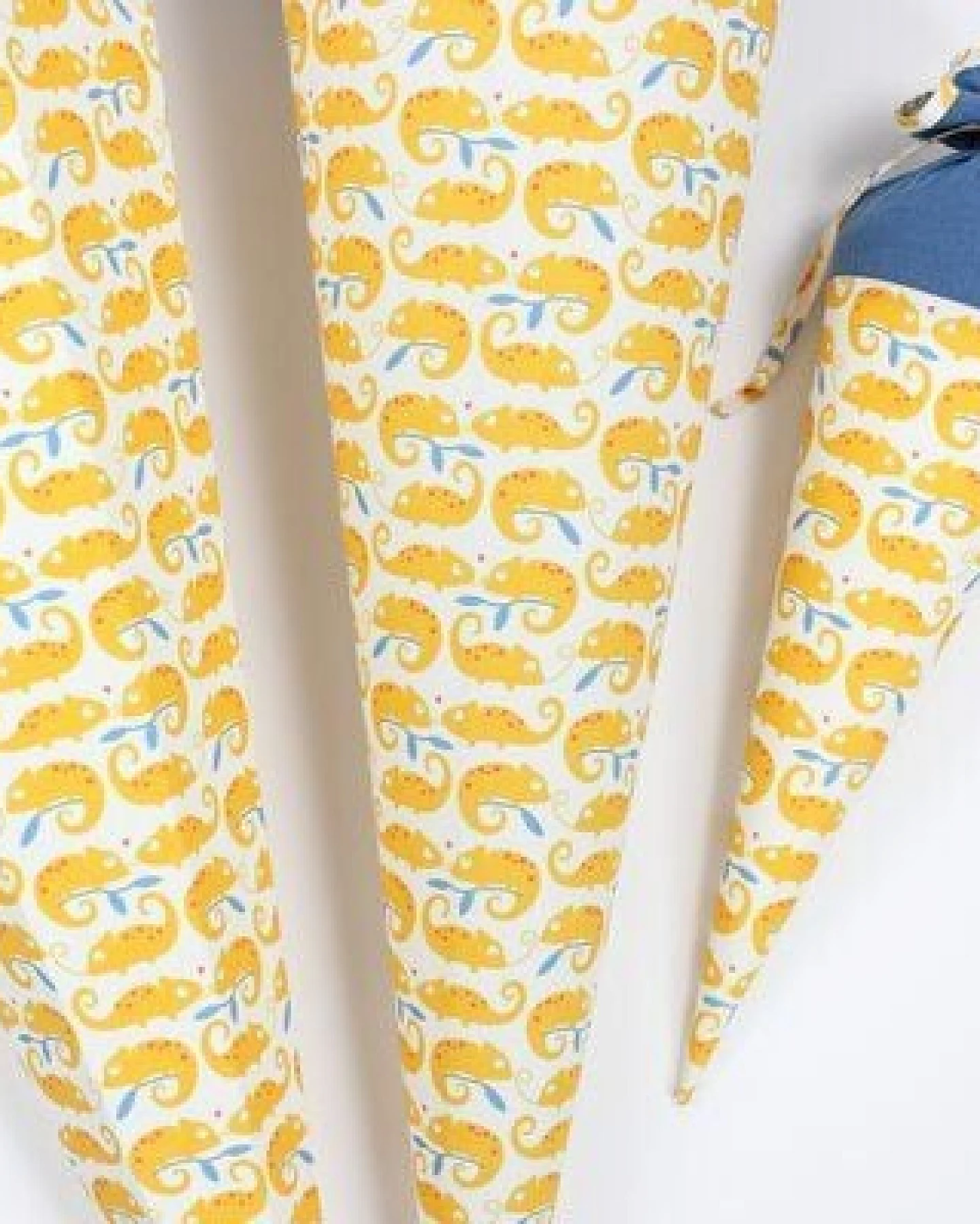 fuxandfriends Zuckertüte zur Einschulung, Baumwolle (bio), 85 cm, 70 cm und 35 cm, Schultüte, Geschwisterzuckertüte, Geschenk zum Schulanfang – Ansicht 3