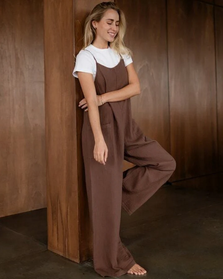 NORDLICHT Musselin Jumpsuit Bente aus 100% Bio-Baumwolle