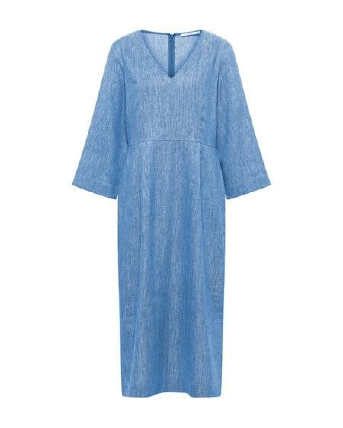 LANIUS Midikleid (OCS) aus Leinen und Bio-Baumwolle – Ansicht 4