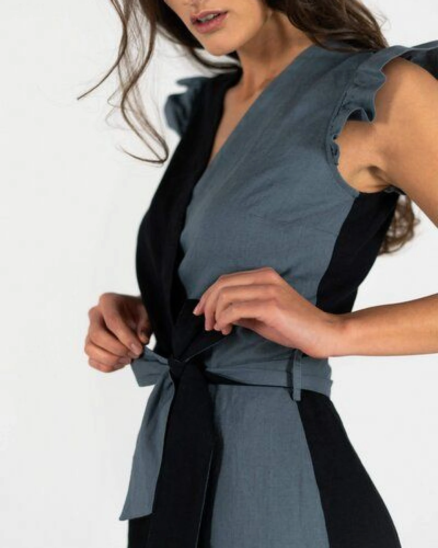 HACOY Leinen Wickelkleid "Dual Dress" – Business & Freizeit – 100% Leinen – Ansicht 3