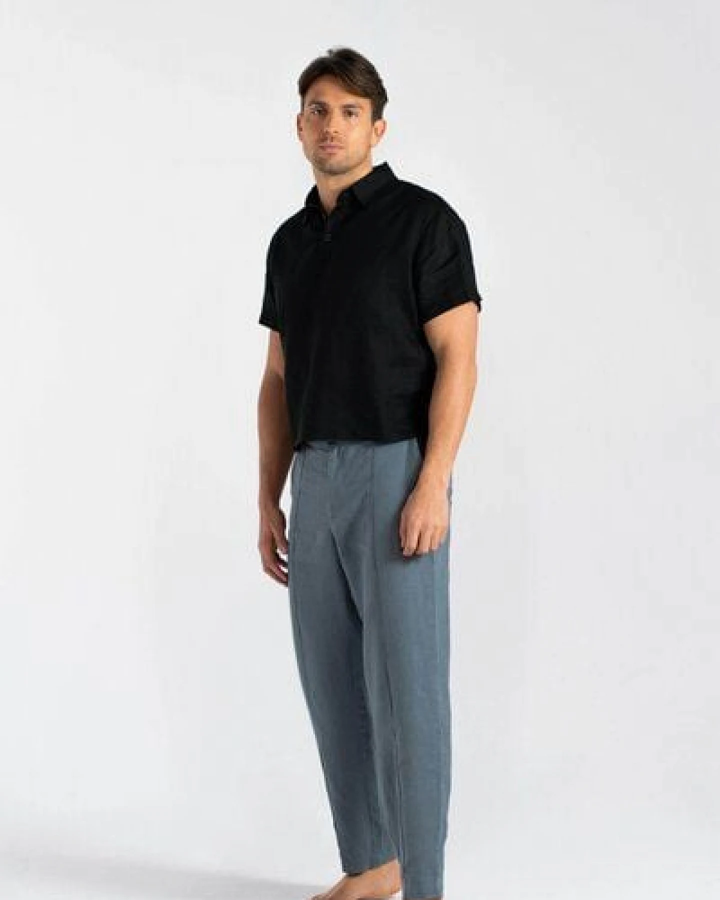 HACOY Leinenhose Unisex – Relaxed Fit & Gummibund – Made in Litauen – Ansicht 4