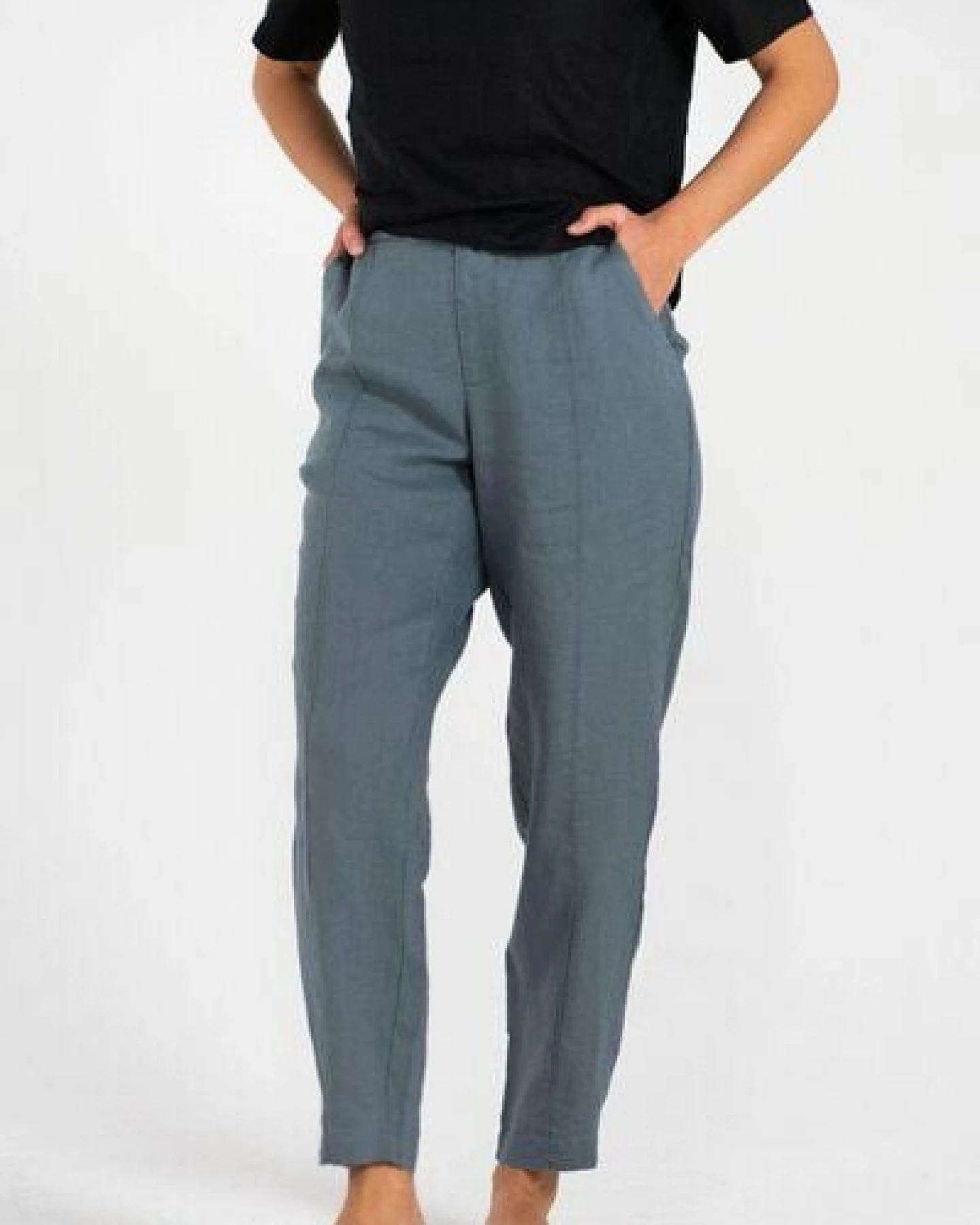 HACOY Leinenhose Unisex – Relaxed Fit & Gummibund – Made in Litauen – Ansicht 2
