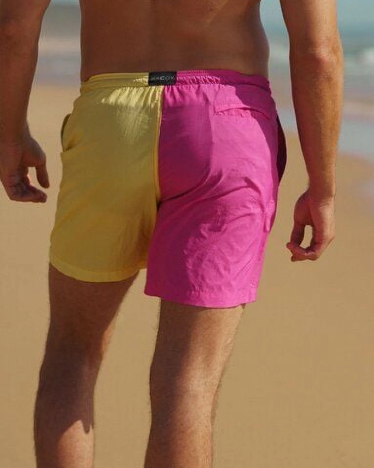 HACOY Herren Badeshorts Dual – Zweifarbig & Schnelltrocknend – Made in Italy – Ansicht 3