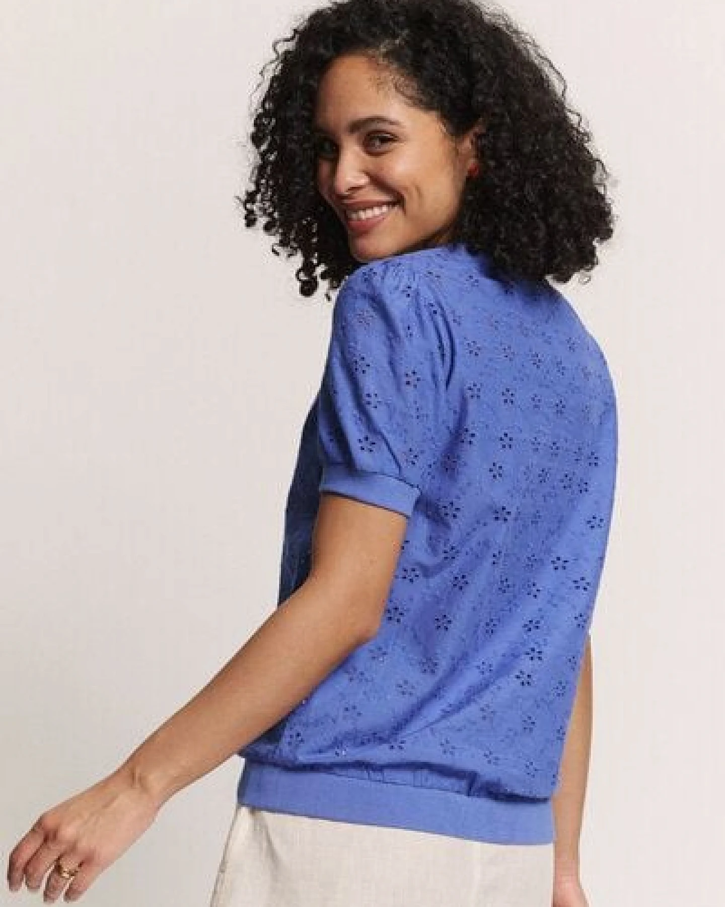TRANQUILLO Bluse Leeaa in Lace Optik aus Baumwolle (1180004) – Ansicht 2