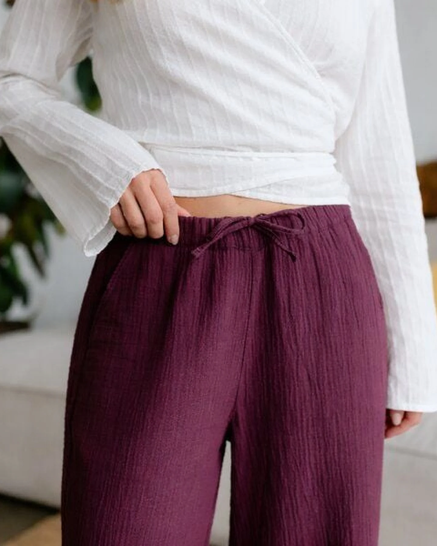 NORDLICHT Musselin Hose Hilla aus 100% Bio-Baumwolle – Ansicht 2