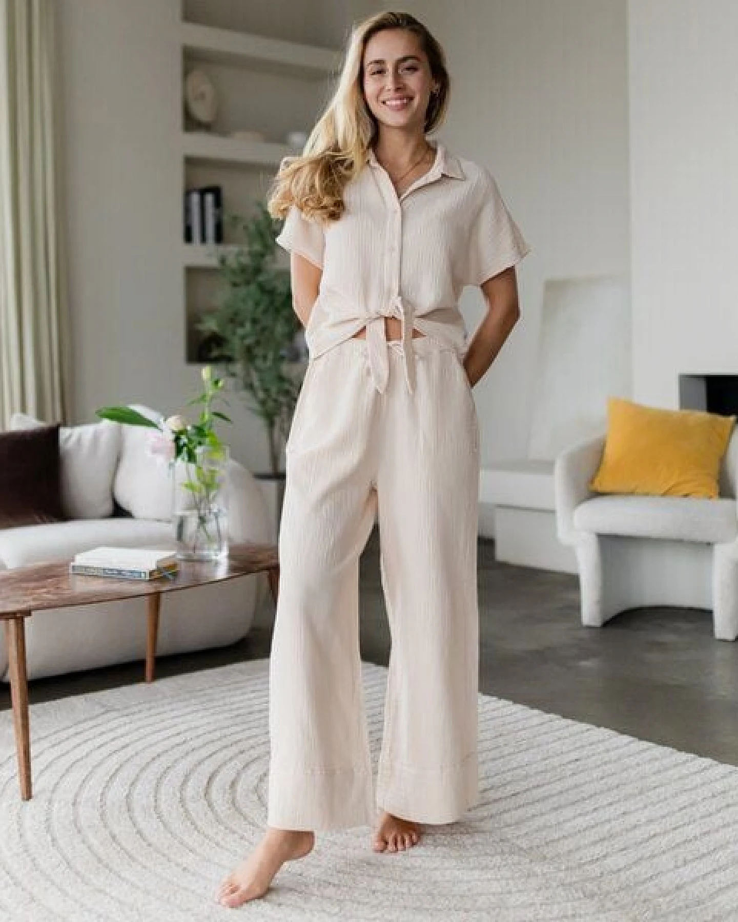 NORDLICHT Musselin Hose Hilla aus 100% Bio-Baumwolle – Ansicht 2