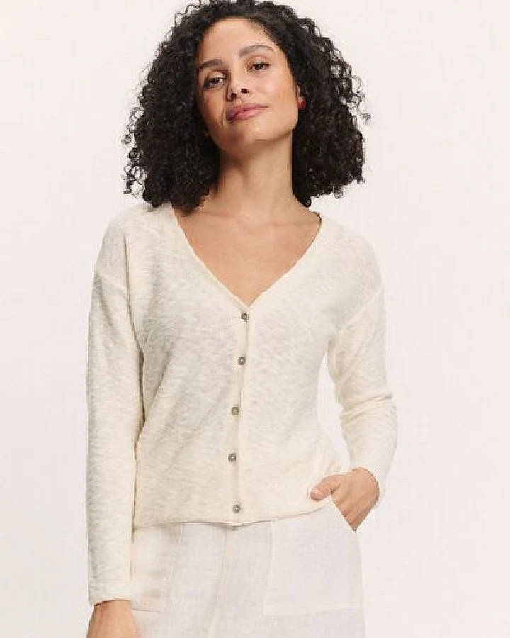 TRANQUILLO Strickjacke Ronjaa Slub Strick GOTS (1250003)
