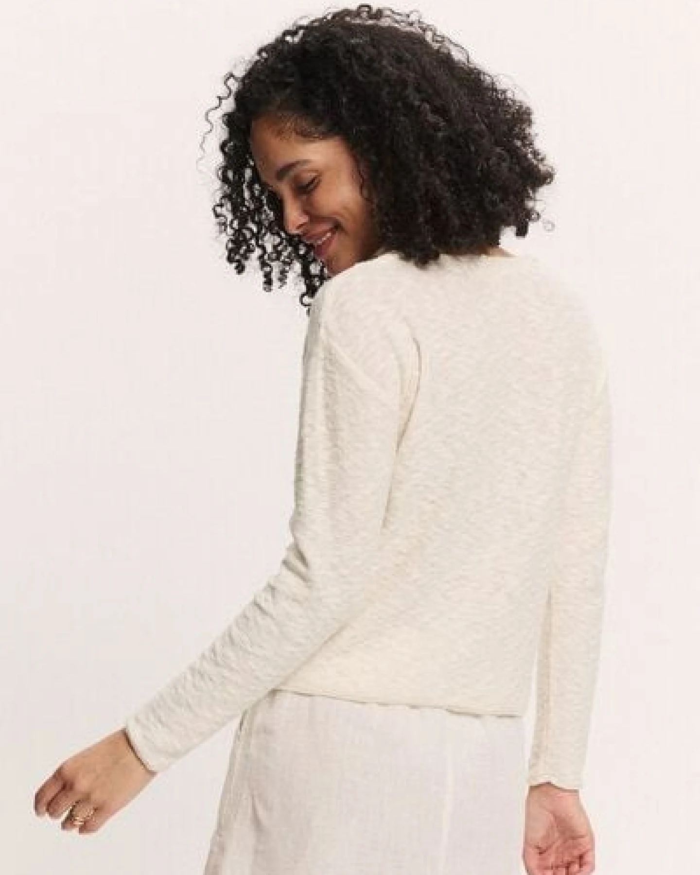 TRANQUILLO Strickjacke Ronjaa Slub Strick GOTS (1250003) – Ansicht 2