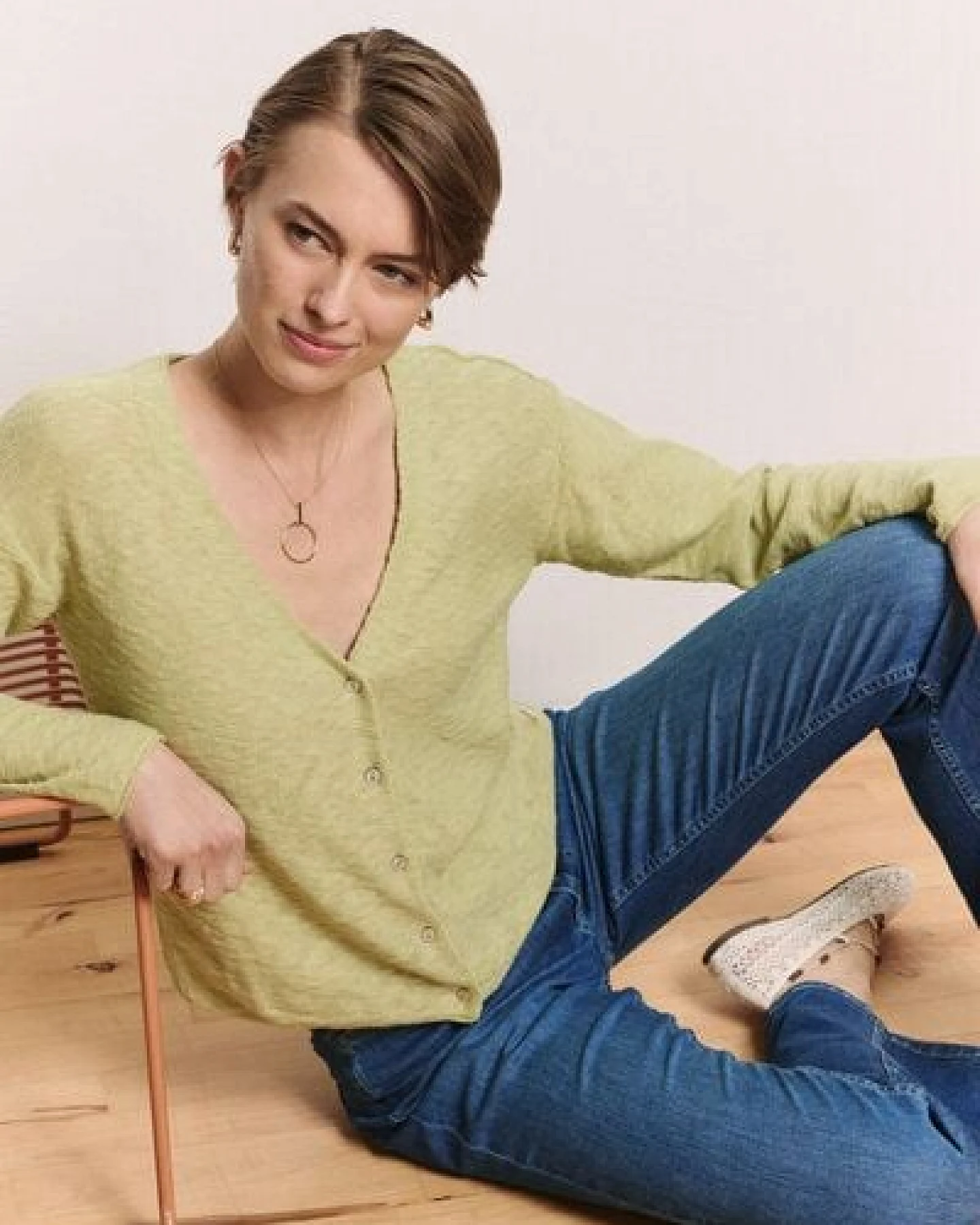 TRANQUILLO Strickjacke Ronjaa Slub Strick GOTS (1250003) – Ansicht 4