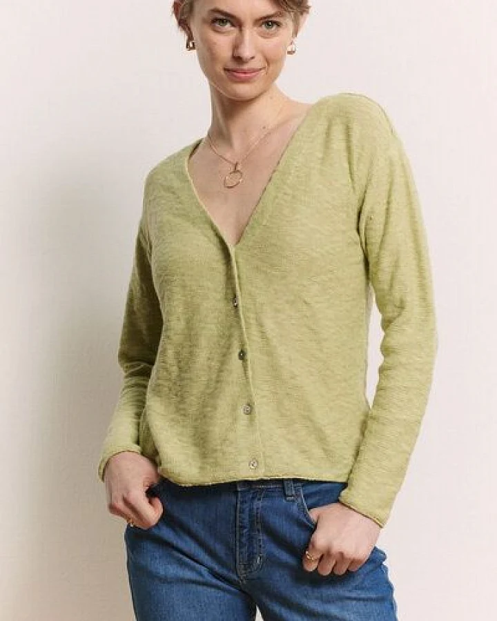 TRANQUILLO Strickjacke Ronjaa Slub Strick GOTS (1250003)