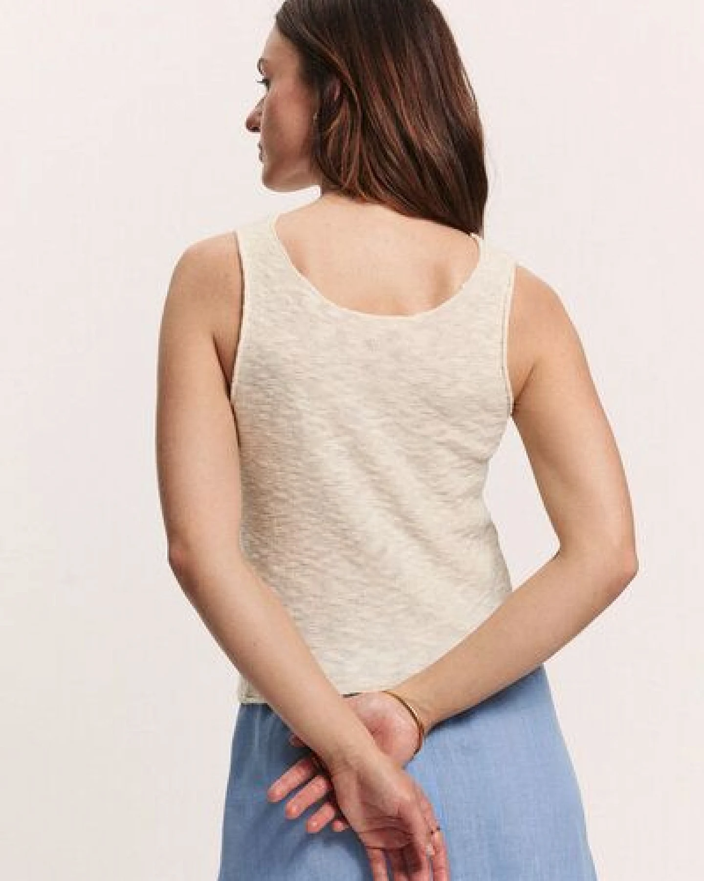 TRANQUILLO Strick-Top Claraa Slub Struktur GOTS (1220002) – Ansicht 3