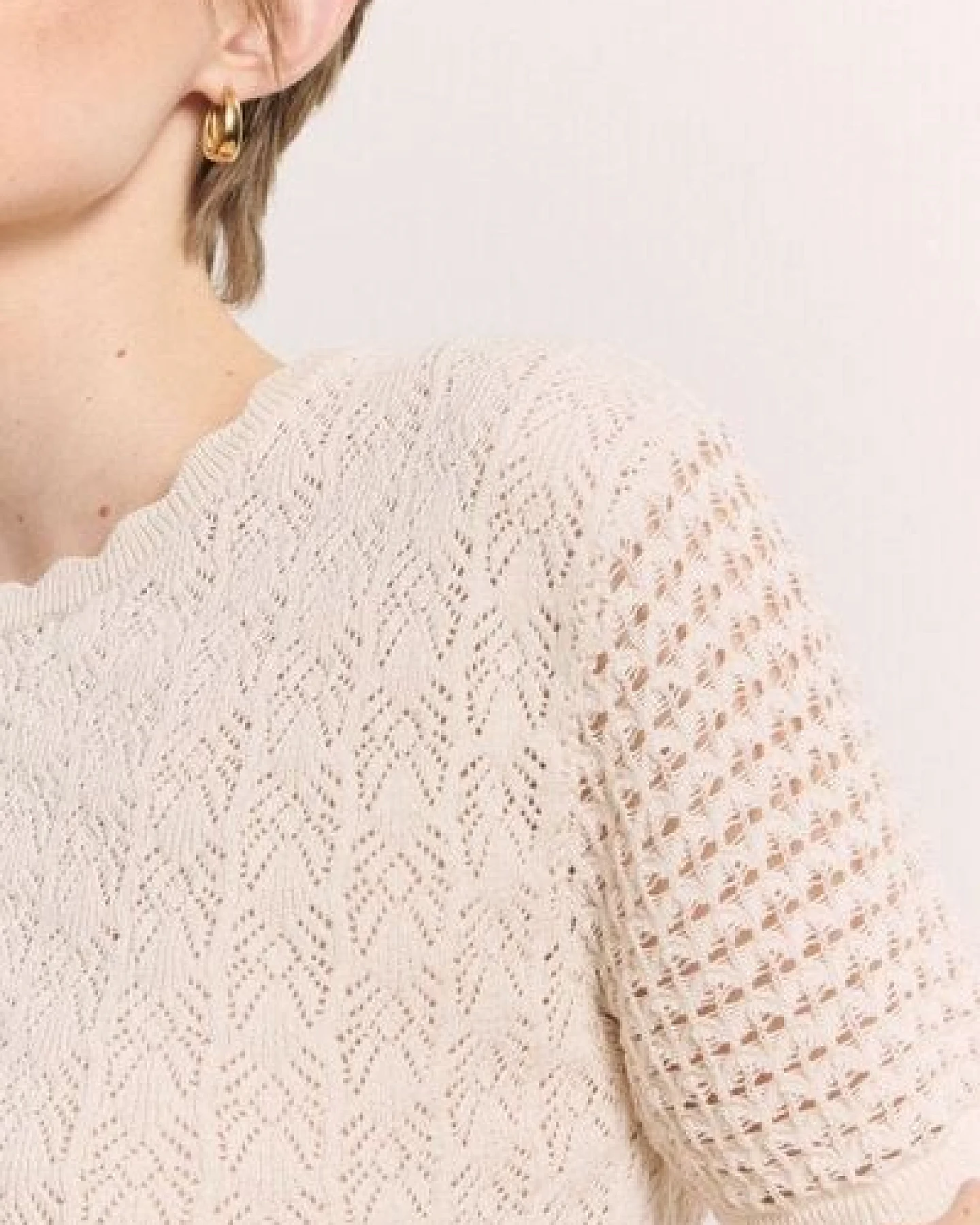 TRANQUILLO Ajour Pullover Emmaa aus Bio-Baumwolle (1200001) – Ansicht 4