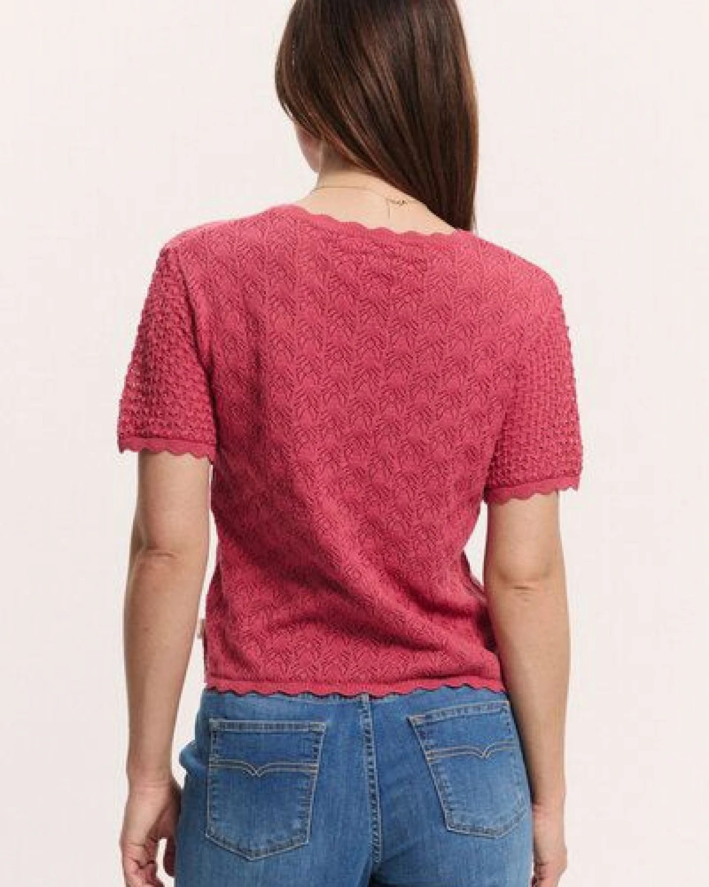 TRANQUILLO Ajour Pullover Emmaa aus Bio-Baumwolle (1200001) – Ansicht 2