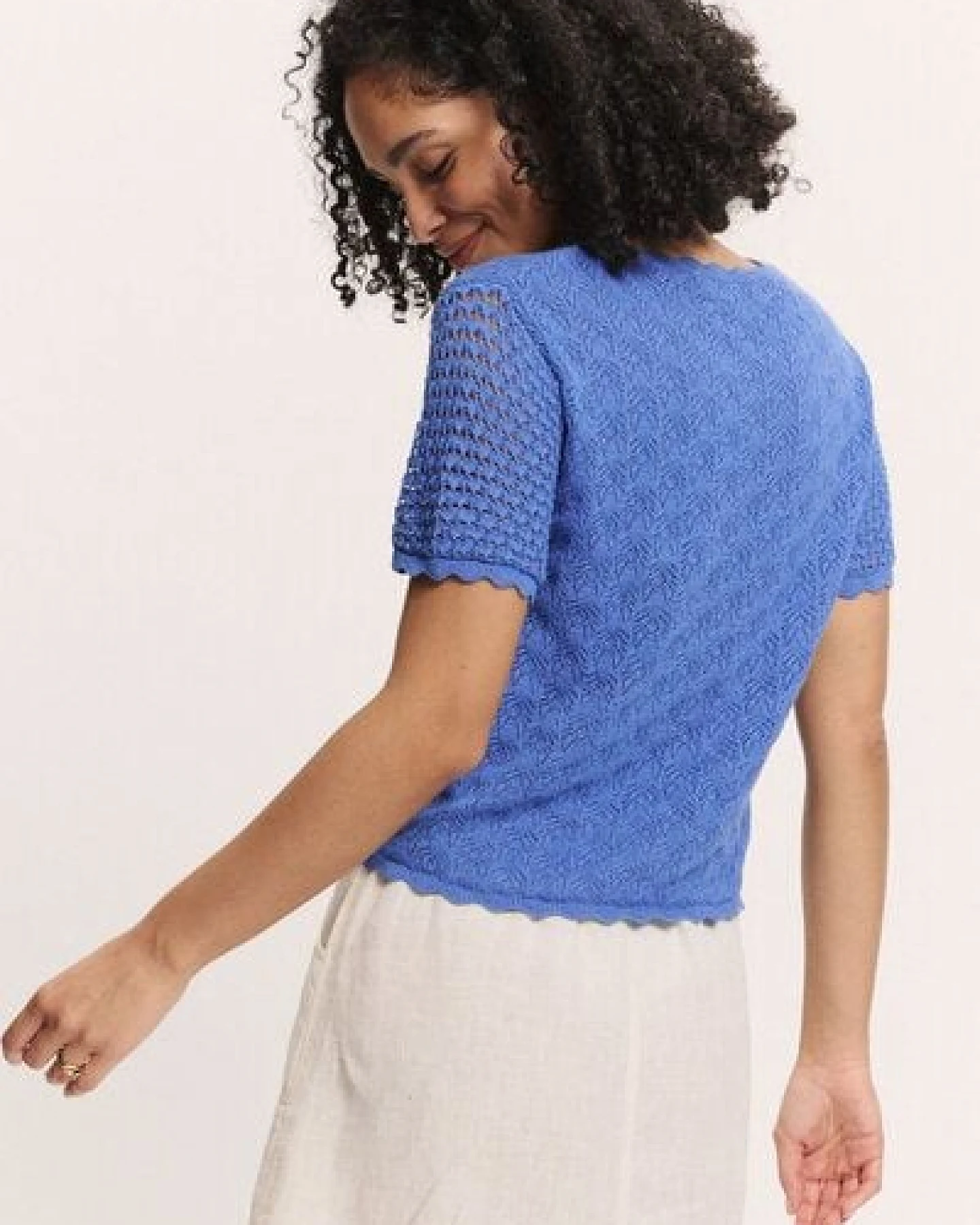 TRANQUILLO Ajour Pullover Emmaa aus Bio-Baumwolle (1200001) – Ansicht 2