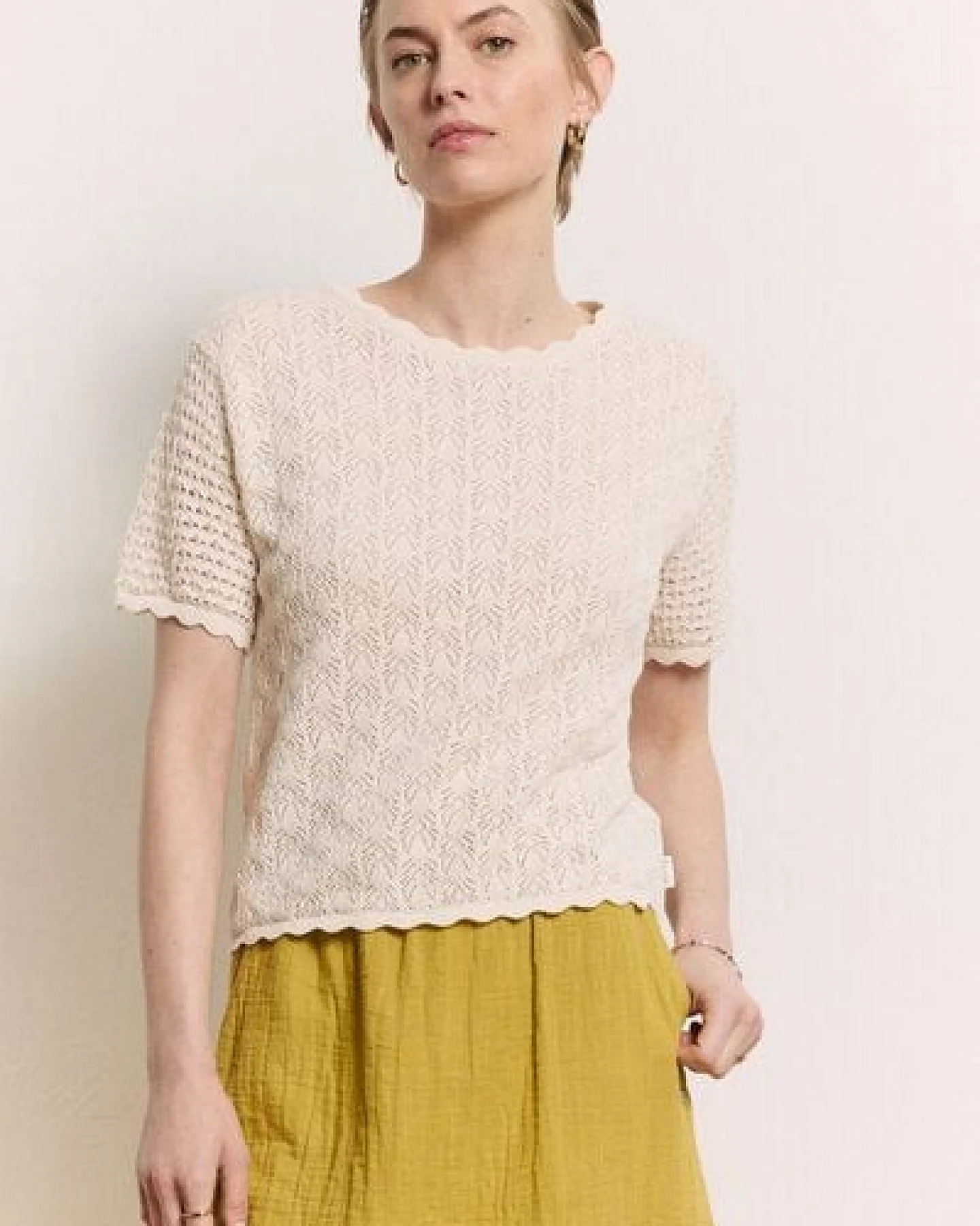TRANQUILLO Ajour Pullover Emmaa aus Bio-Baumwolle (1200001) – Ansicht 2