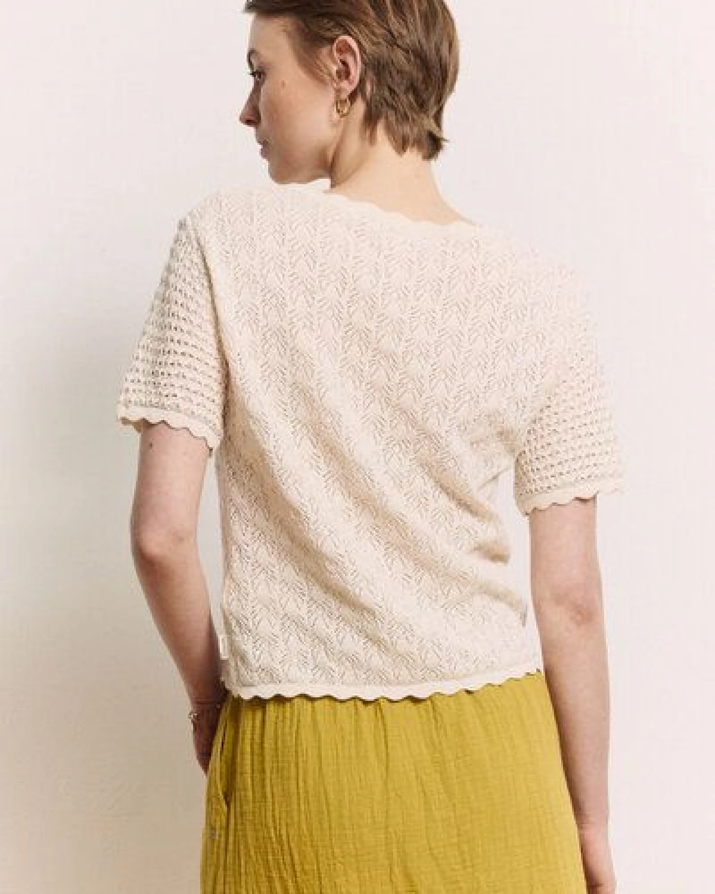 TRANQUILLO Ajour Pullover Emmaa aus Bio-Baumwolle (1200001) – Ansicht 3