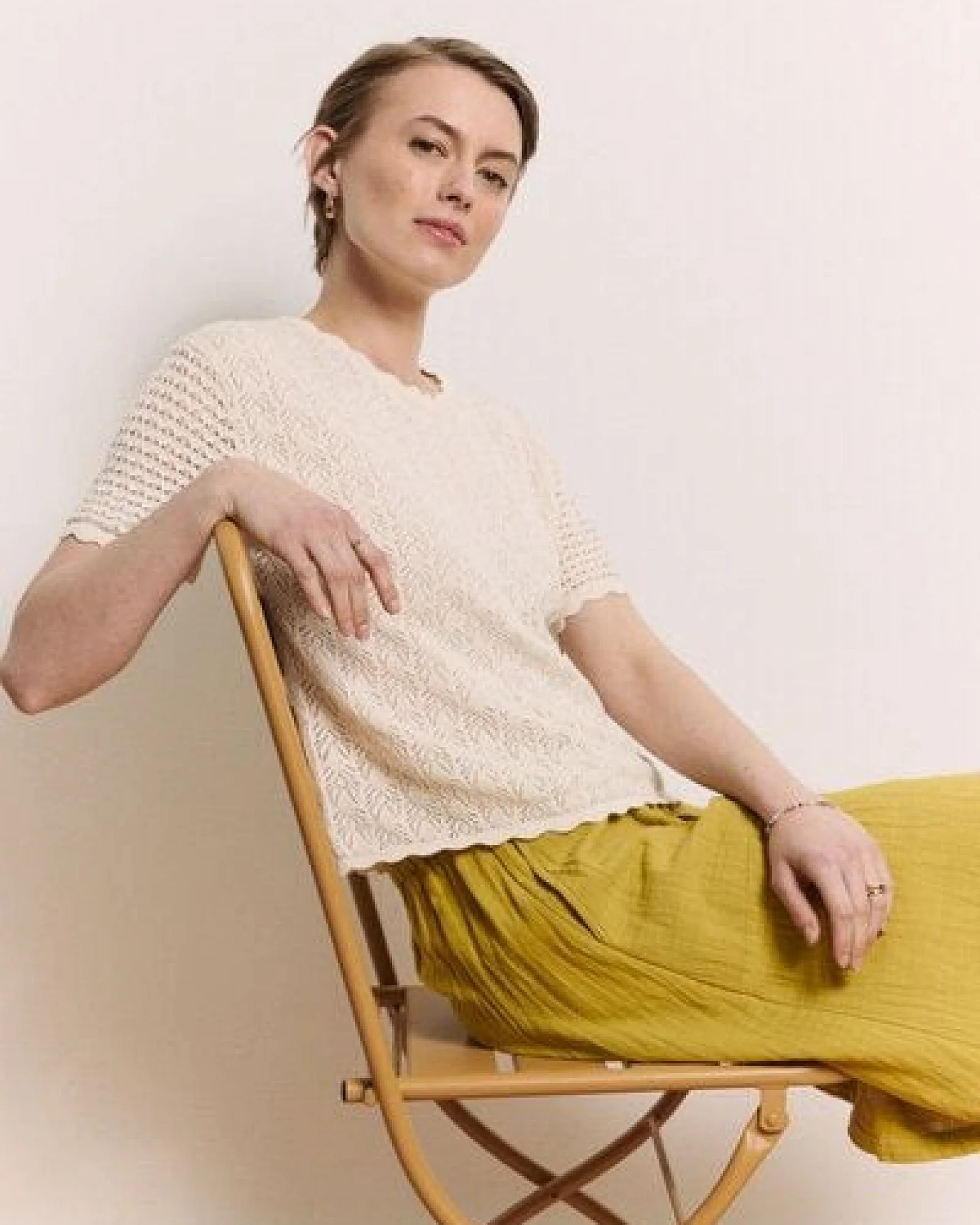 TRANQUILLO Ajour Pullover Emmaa aus Bio-Baumwolle (1200001) – Ansicht 4