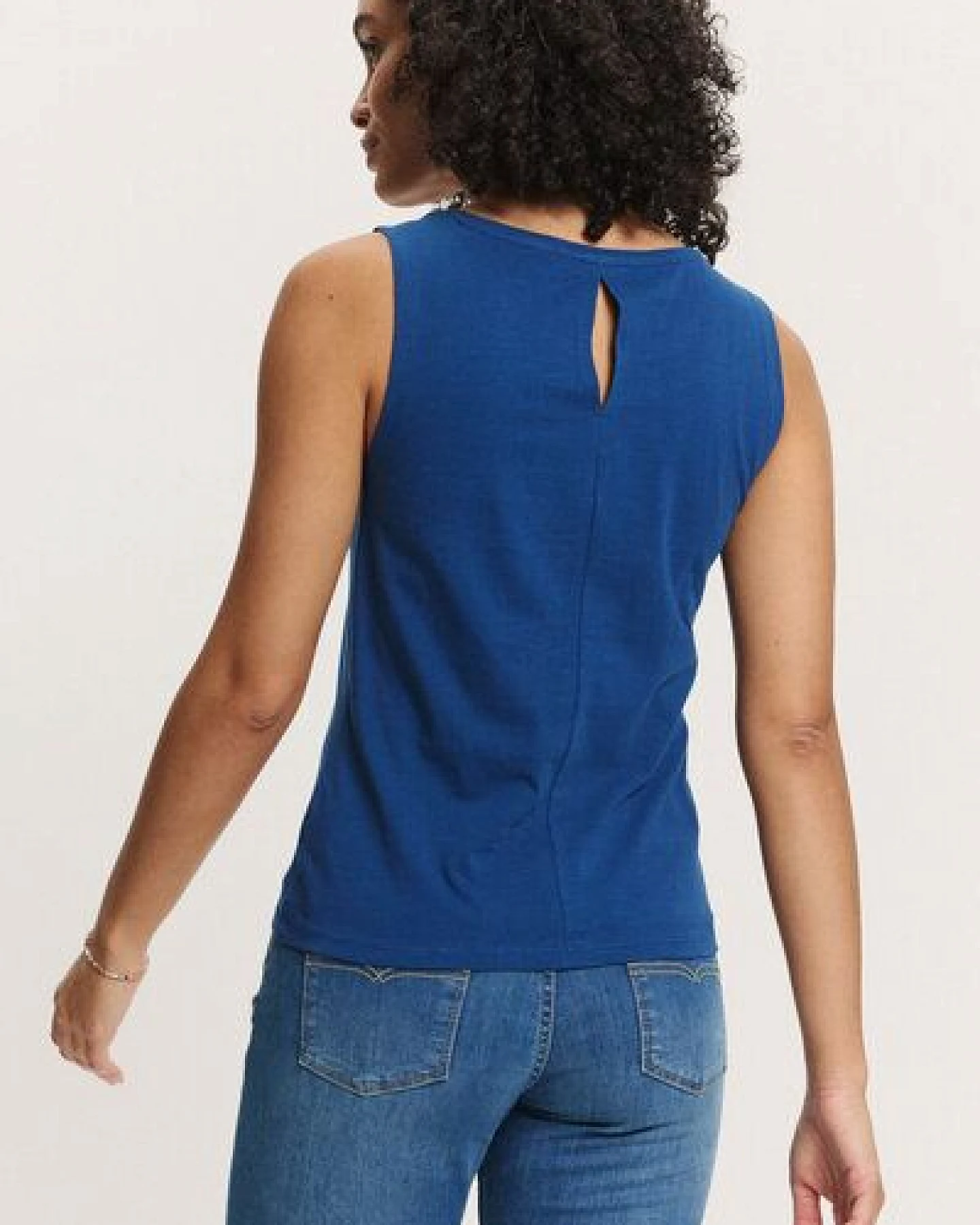 TRANQUILLO Jerseytop Junaa Slub Jersey mit Rücken-Schlitz (1020001) – Ansicht 2