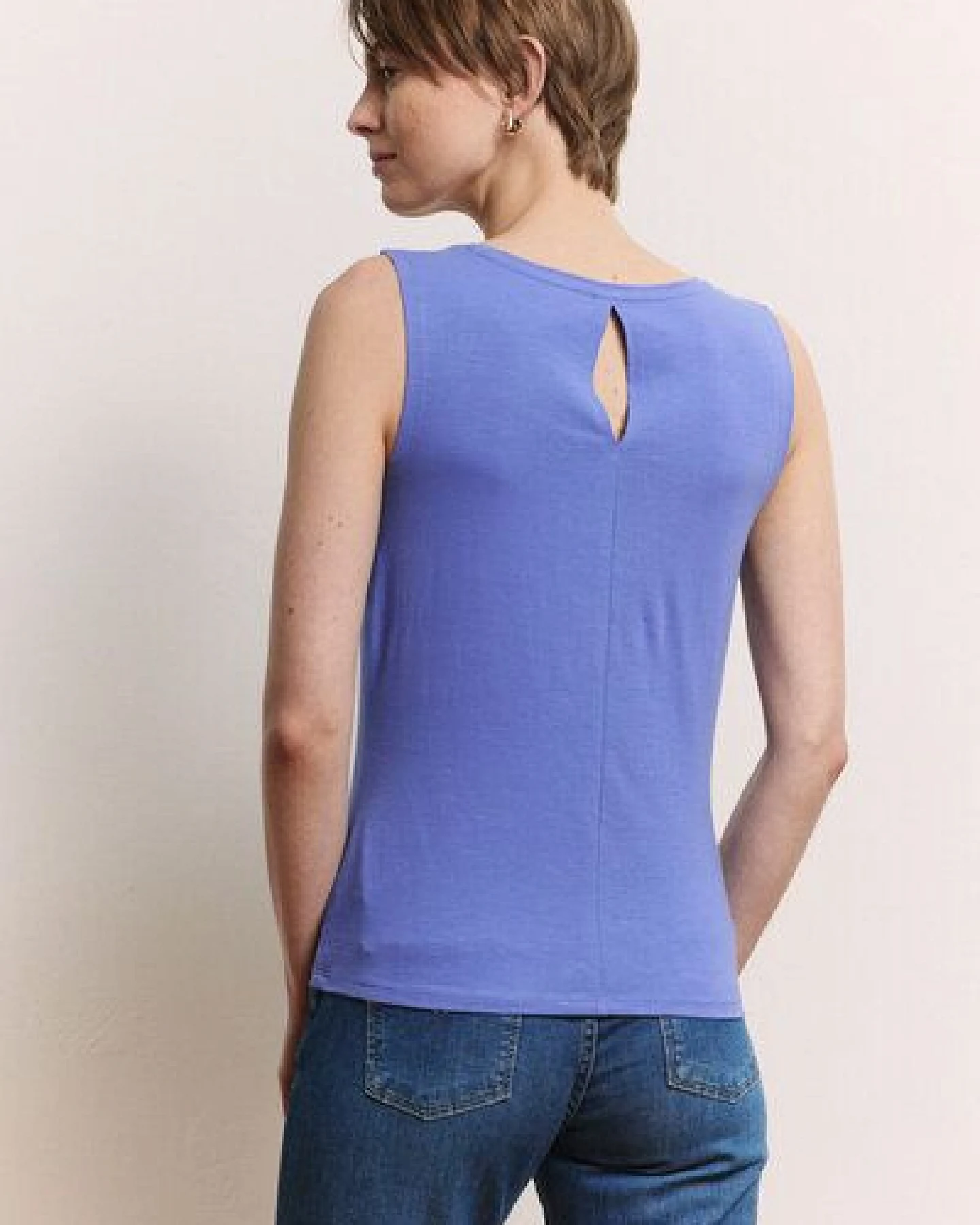 TRANQUILLO Jerseytop Junaa Slub Jersey mit Rücken-Schlitz (1020001) – Ansicht 2