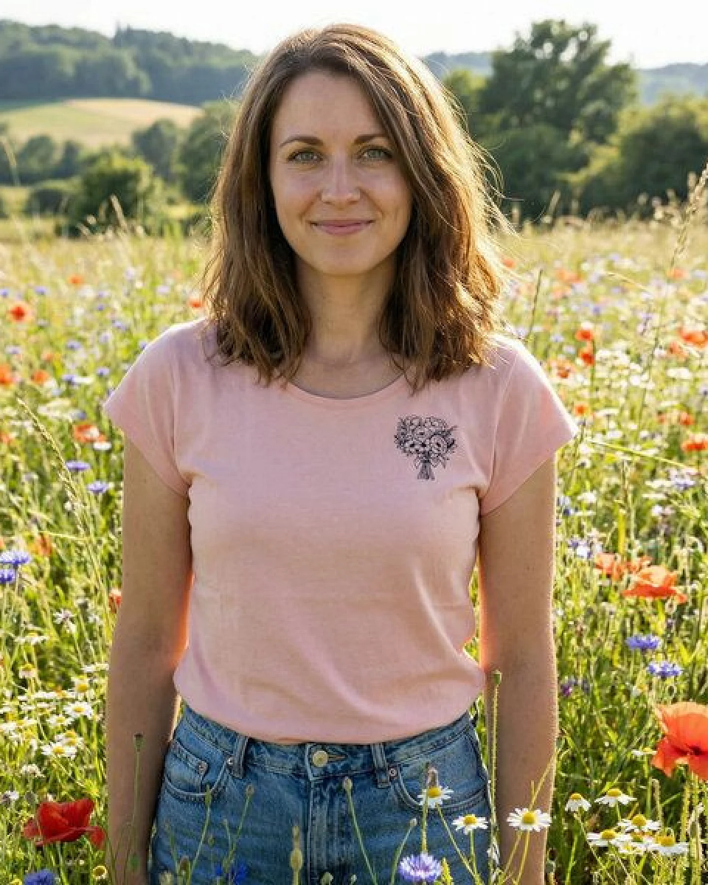 GARY MASH Shirt Asheville Kleiner Blumenstrauß aus Bio-Baumwolle – Ansicht 3