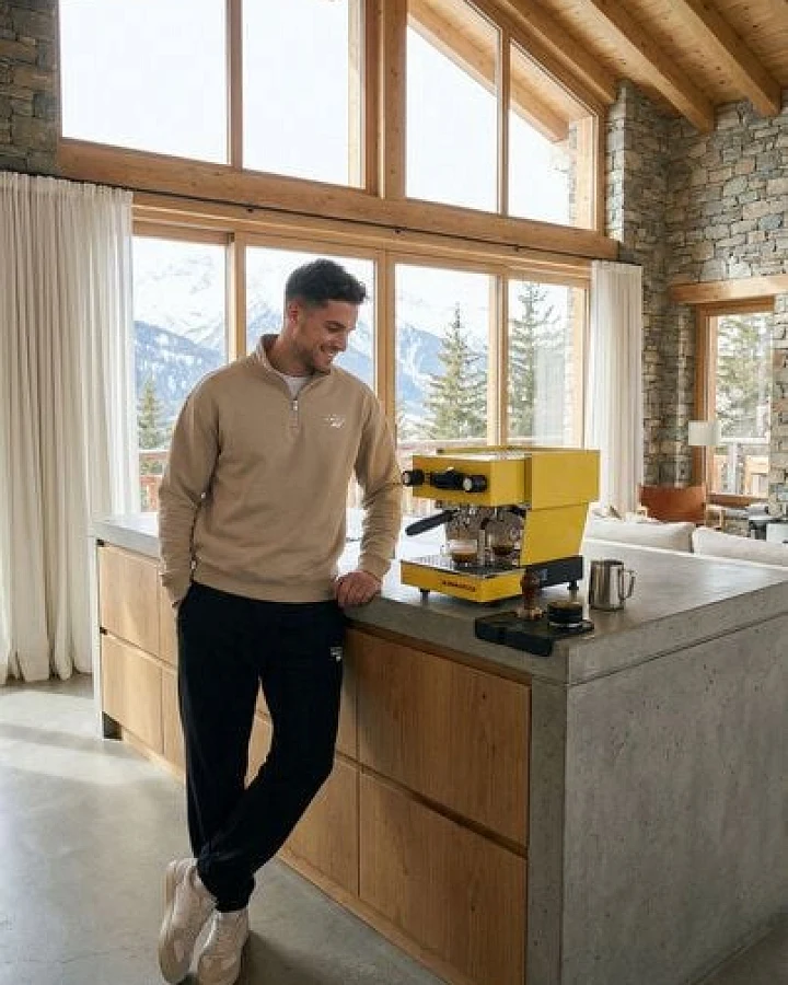 THE FACE OF ELEMENTS 1/4-ZIP - RELAXED FIT SWEATSHIRT AUS BIO-BAUMWOLLE