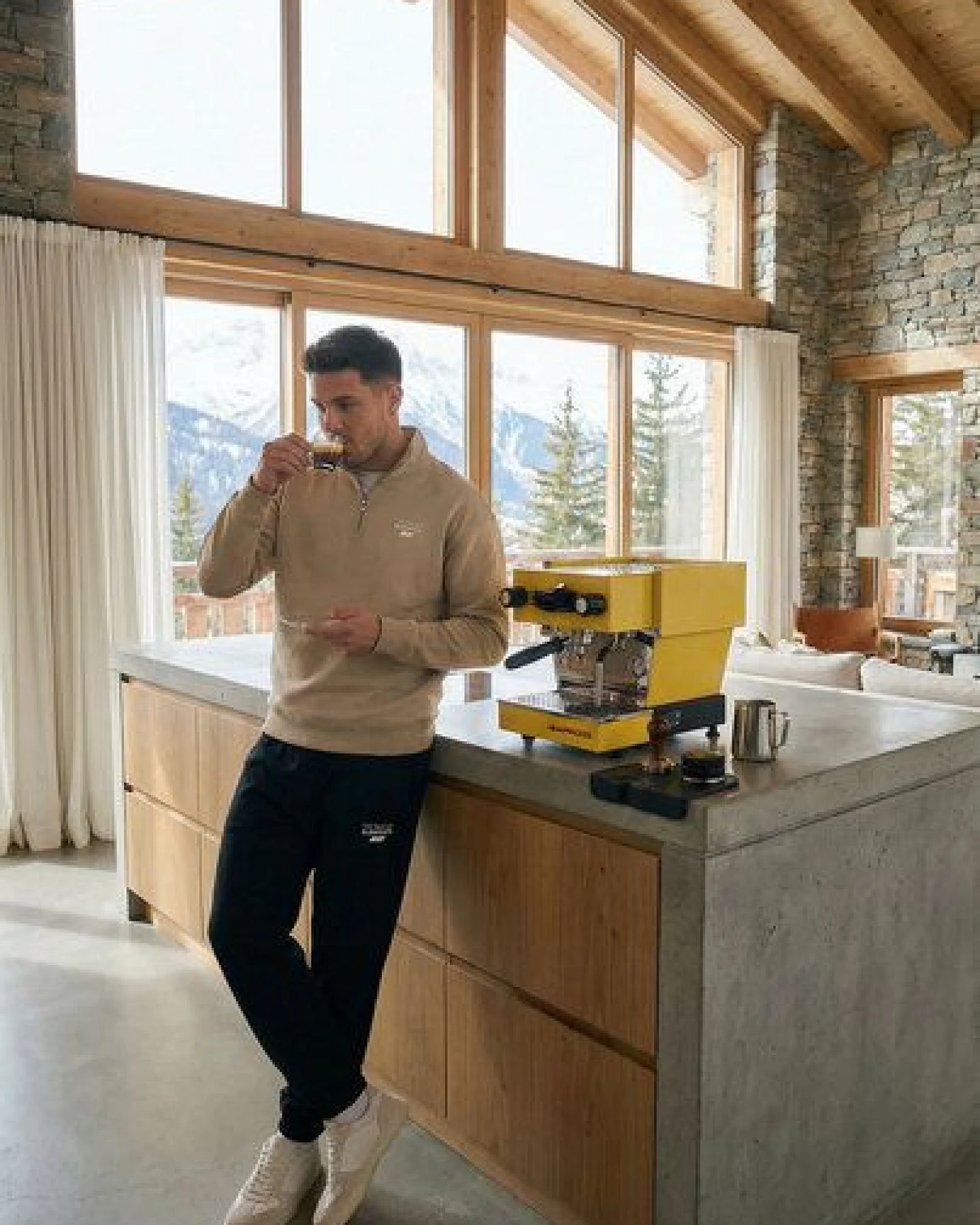 THE FACE OF ELEMENTS 1/4-ZIP - RELAXED FIT SWEATSHIRT AUS BIO-BAUMWOLLE – Ansicht 3