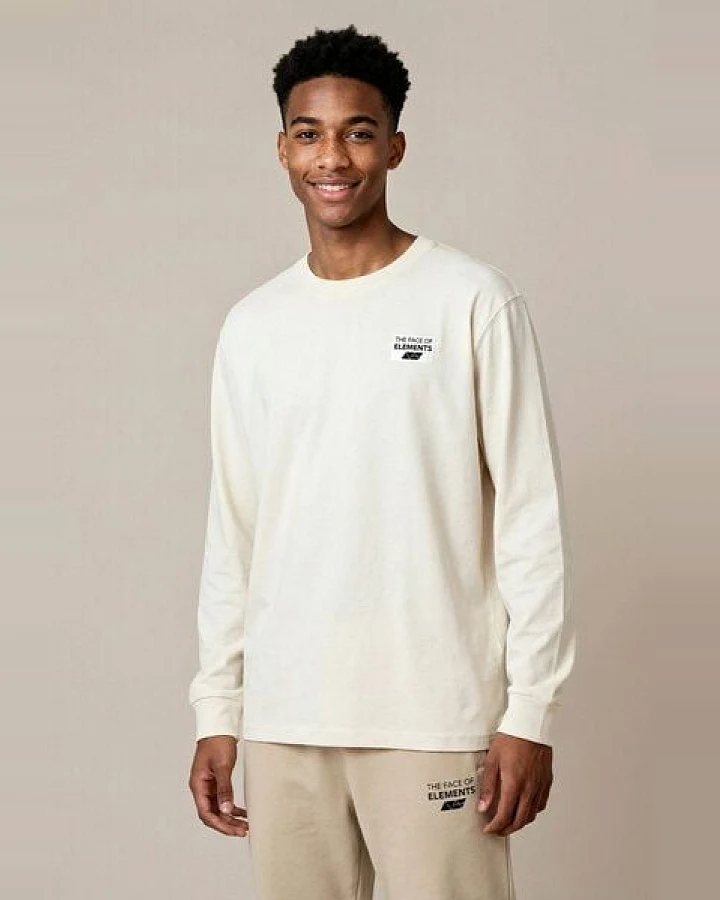 THE FACE OF ELEMENTS PULSE - RELAXED FIT LONGSLEEVE AUS 100% BIO-BAUMWOLLE
