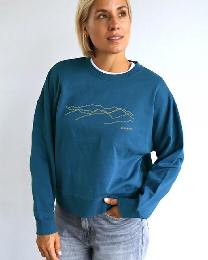 Kultgut Artdesign - Biofair- Pulloversweater Boxistyle / Bergwelt
