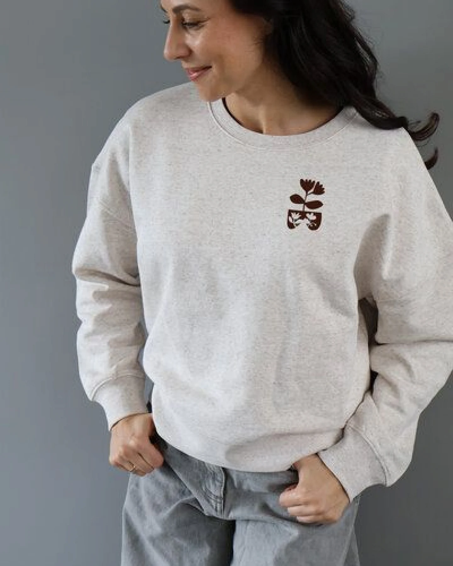 Kultgut Artdesign - Pure Softly - Atmungsaktiver Pulloversweater / Laissez les fleurs – Ansicht 3