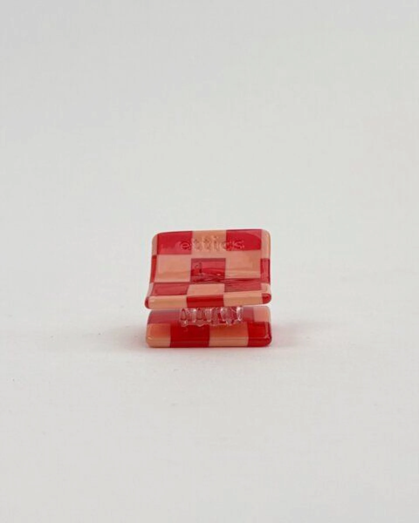 ettics STUDIO spange full square mini check rosa – Ansicht 2