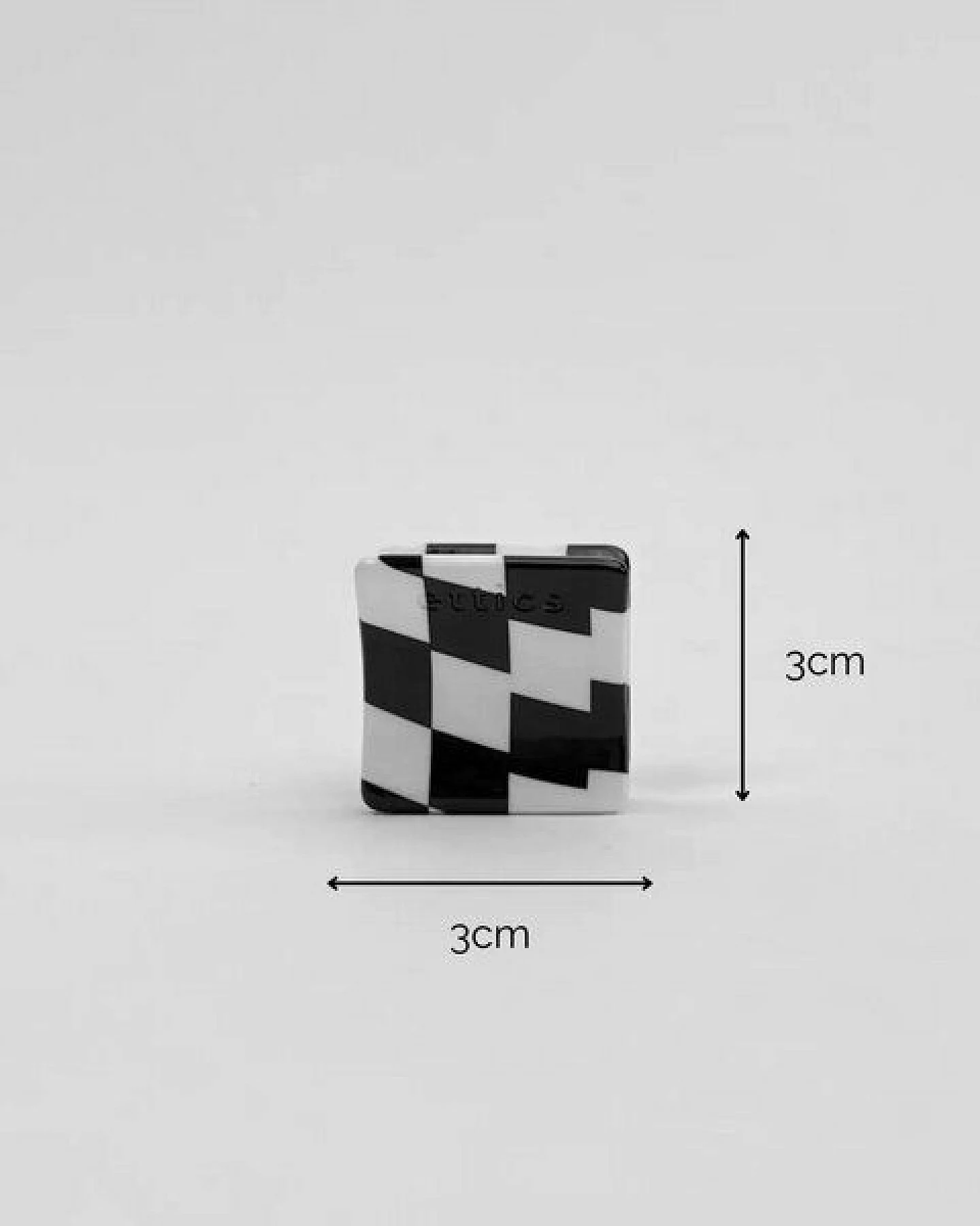 ettics STUDIO spange full square mini check rosa – Ansicht 3