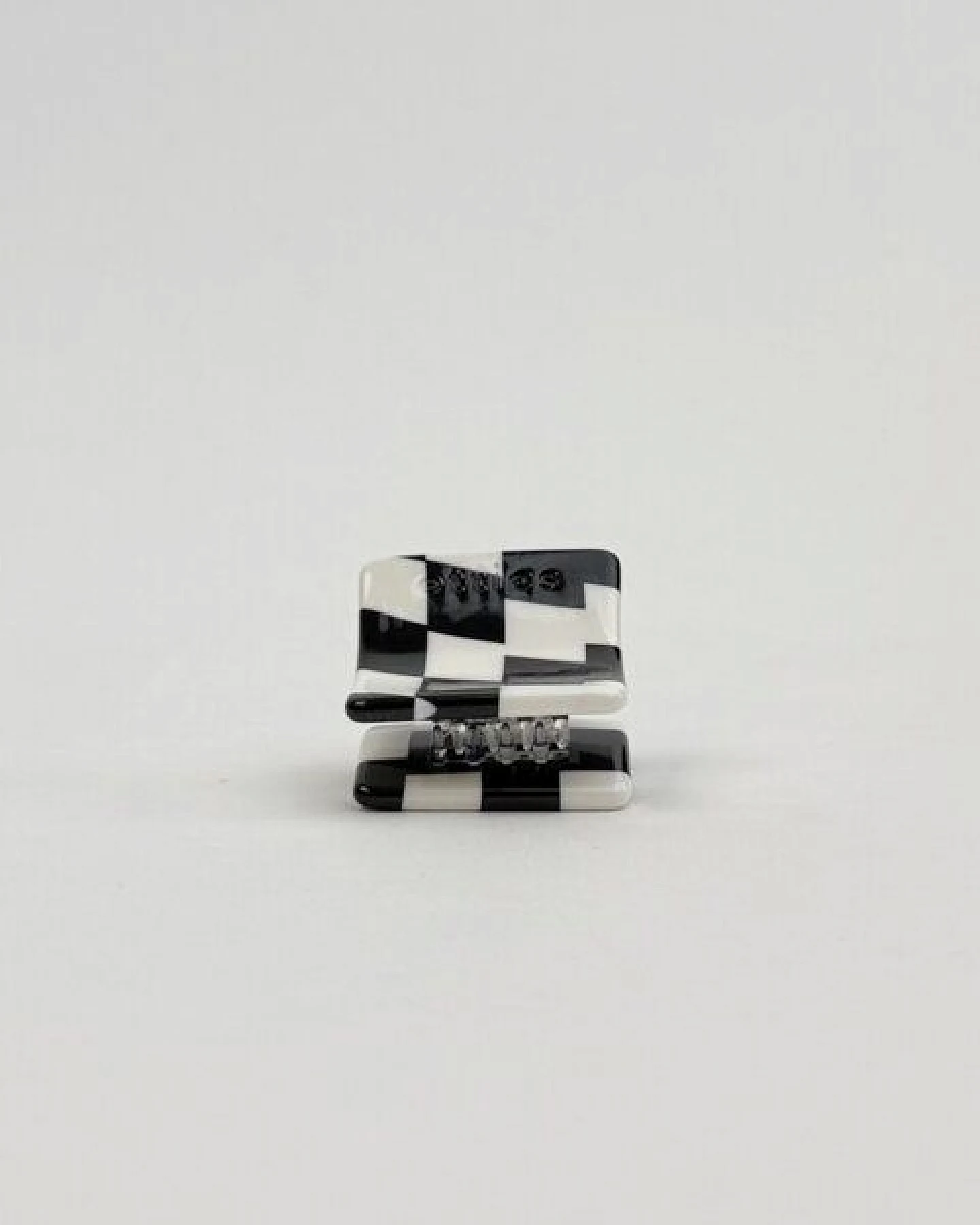 ettics STUDIO spange full square mini check black white – Ansicht 2