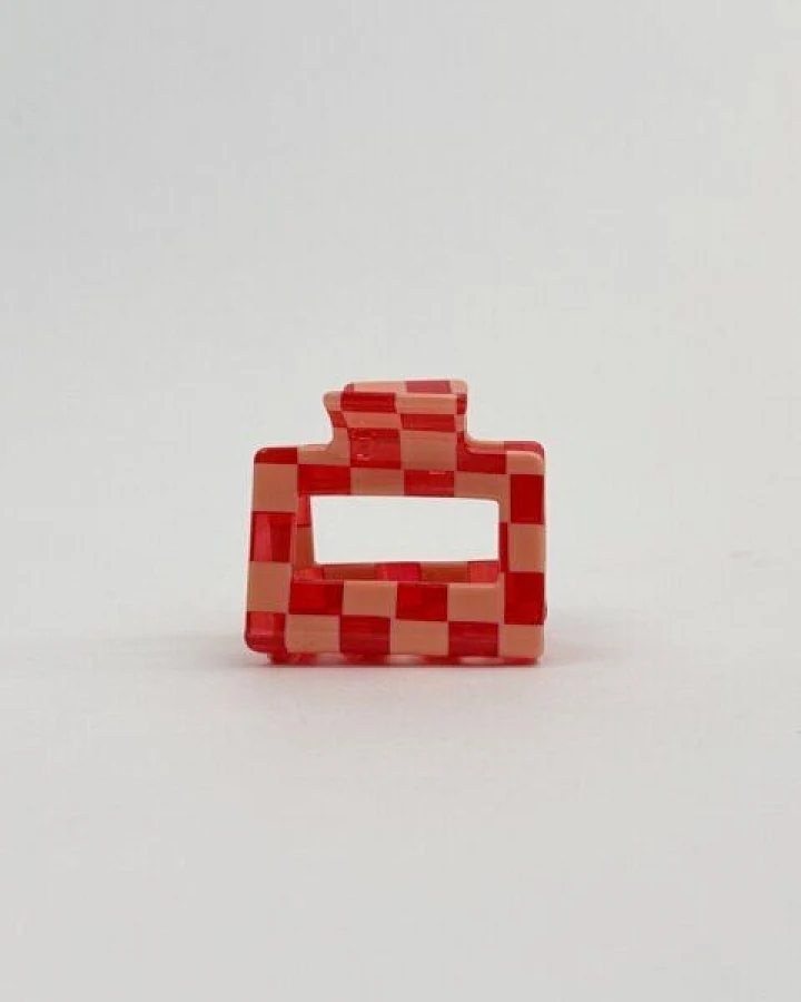 ettics STUDIO spange square medium check rosa