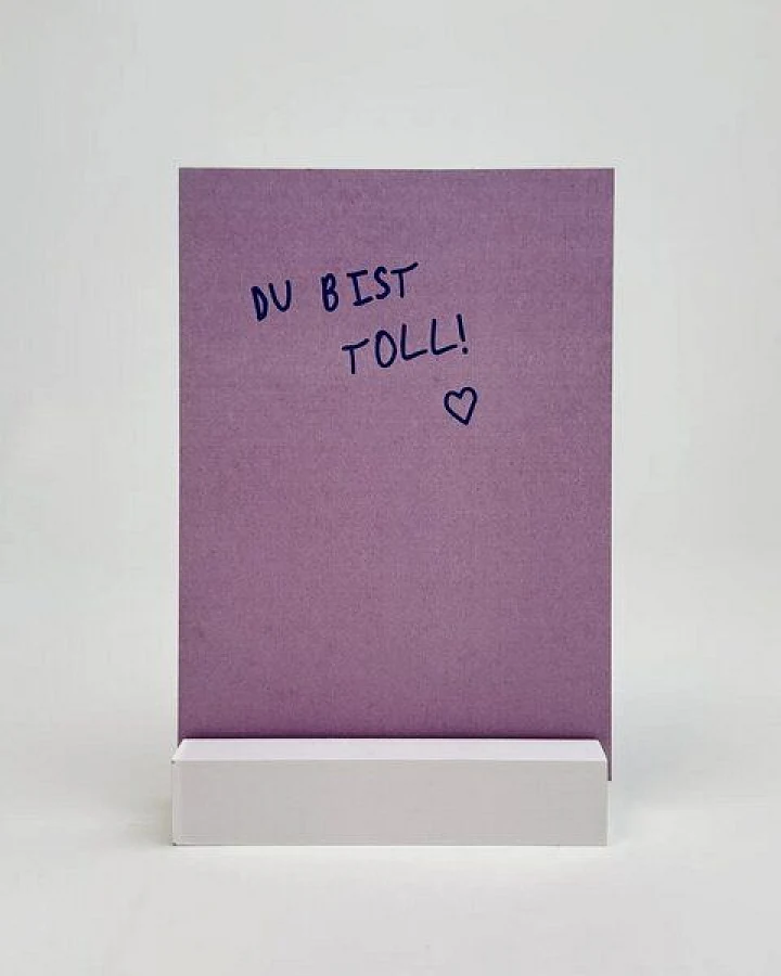 postkarte ettics STUDIO - du bist toll rosa/blau