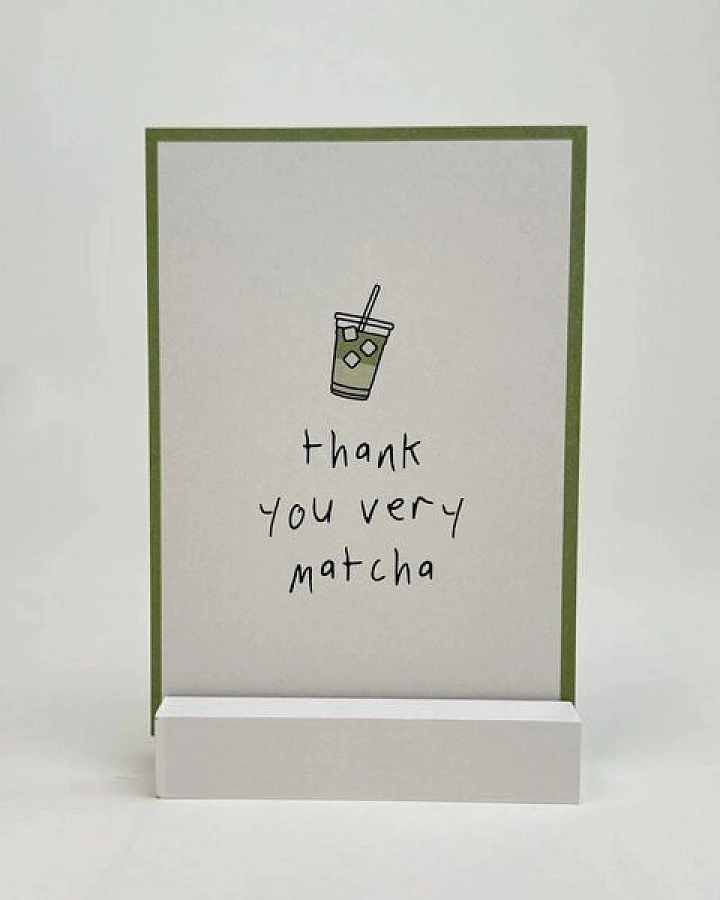 postkarte ettics STUDIO - thank you very matcha