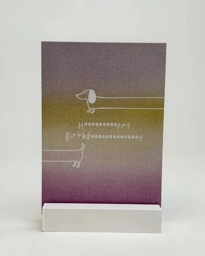 postkarte ettics STUDIO - Happy Birthday Sausage Dog