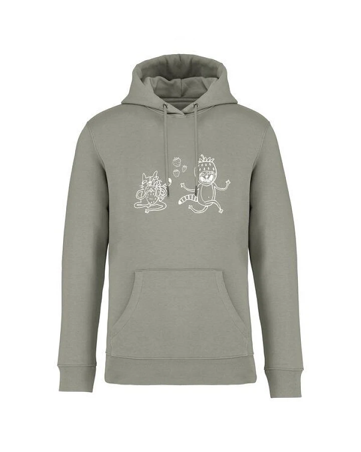 Brandless Basic Bio Hoody Nr. 4 Strawberry Cats 350g/m² XXS - 4 XL