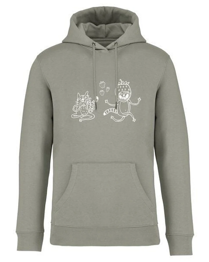 Brandless Basic Bio Hoody Nr. 4 Strawberry Cats 350g/m² XXS - 4 XL