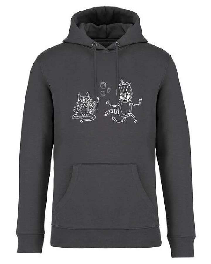 Brandless Basic Bio Hoody Nr. 4 Strawberry Cats 350g/m² XXS - 4 XL
