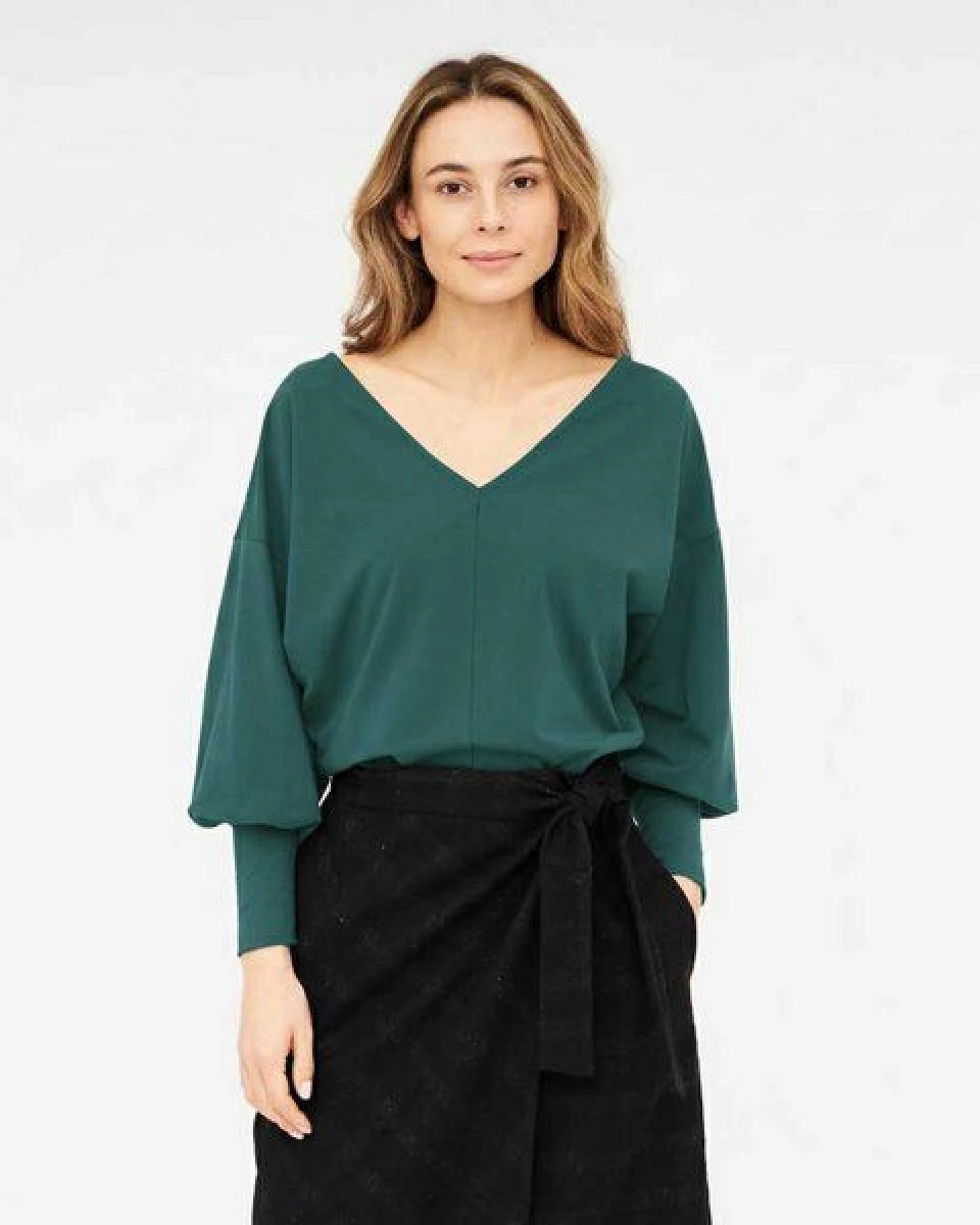 WiDDA berlin Longsleeve AVA Petrol aus Bio-Baumwolle – Ansicht 2