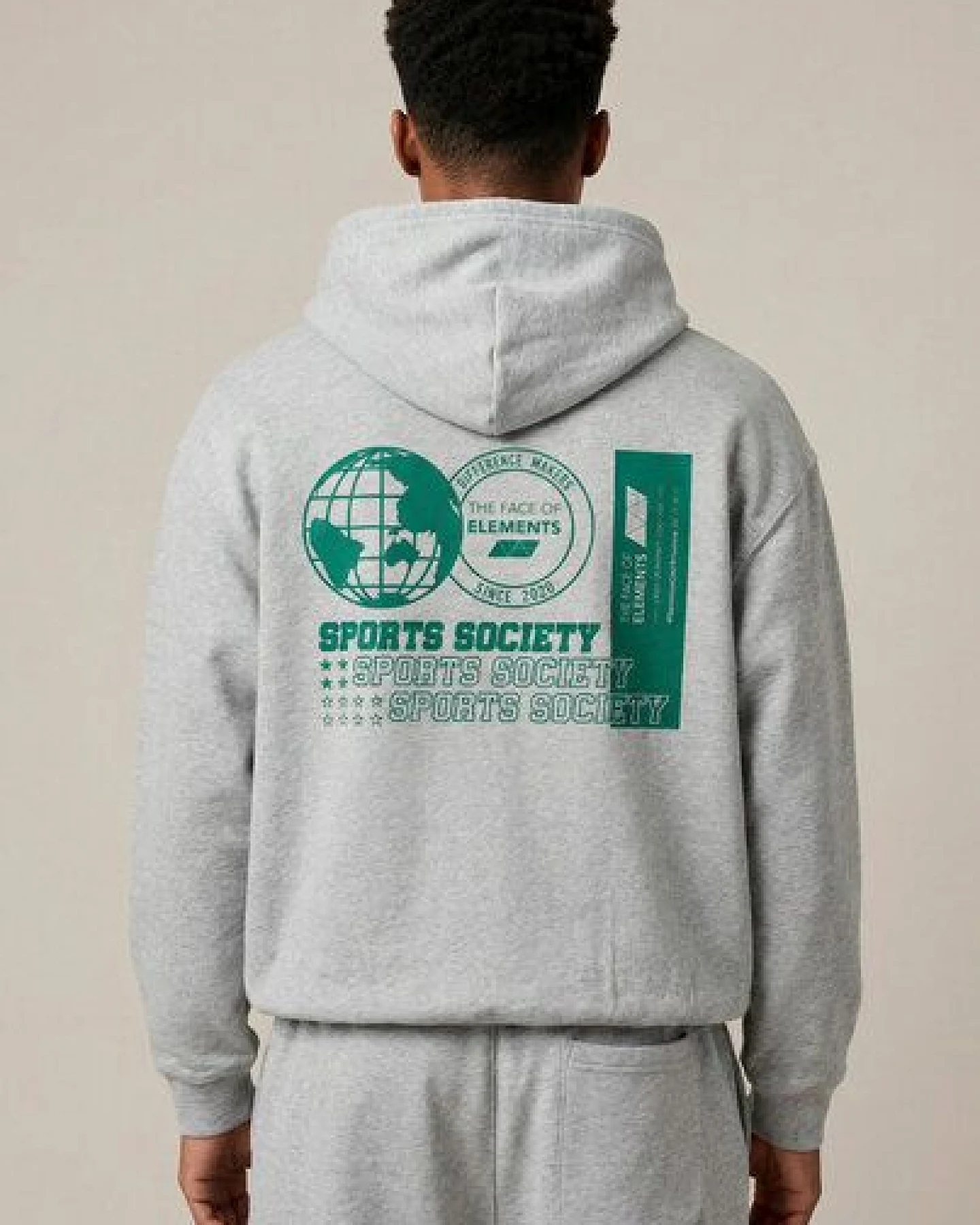 THE FACE OF ELEMENTS STATEMENT - OVERSIZED FIT HOODIE AUS 100% BIO-BAUMWOLLE – Ansicht 4