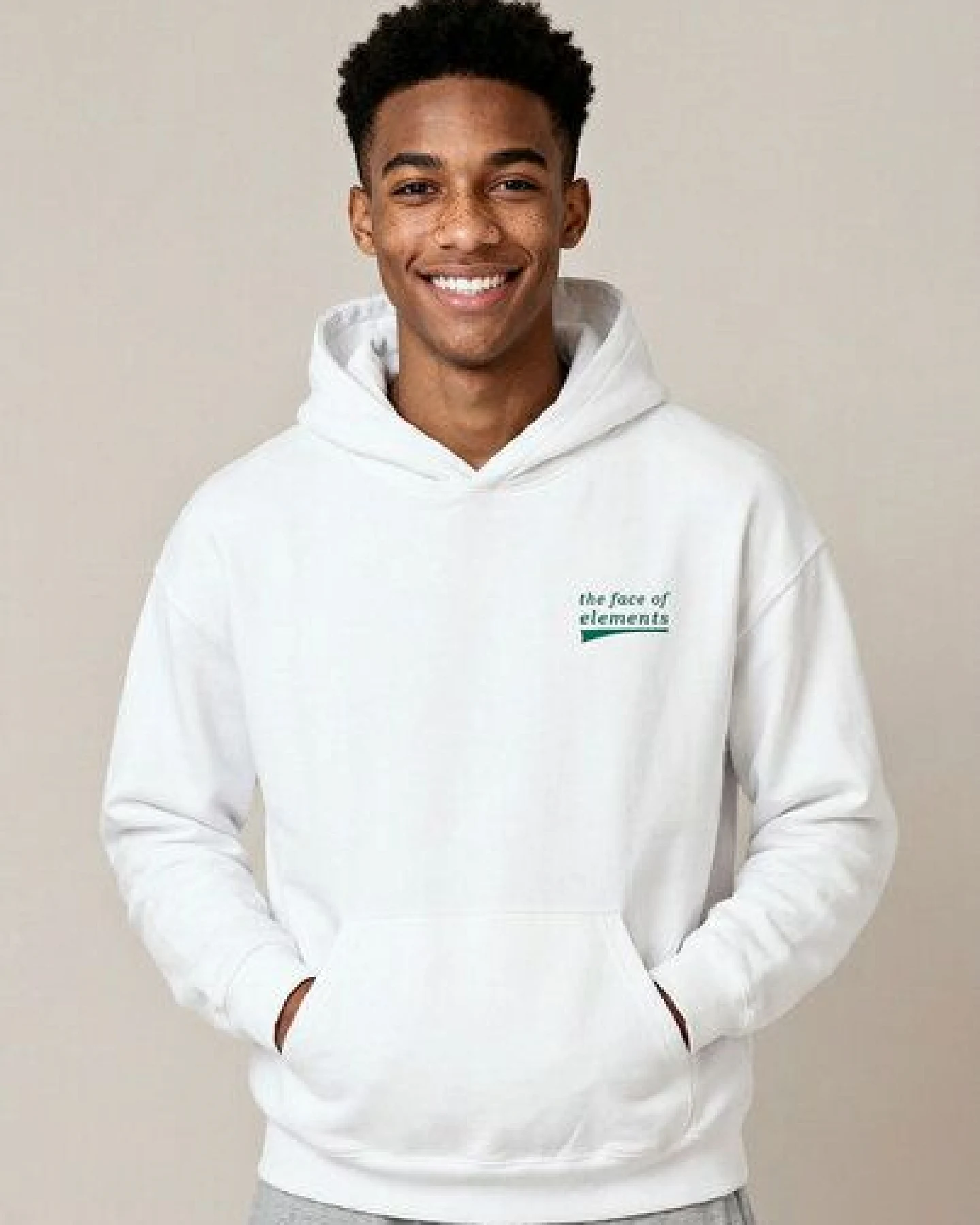 THE FACE OF ELEMENTS STATEMENT - OVERSIZED FIT HOODIE AUS 100% BIO-BAUMWOLLE – Ansicht 2