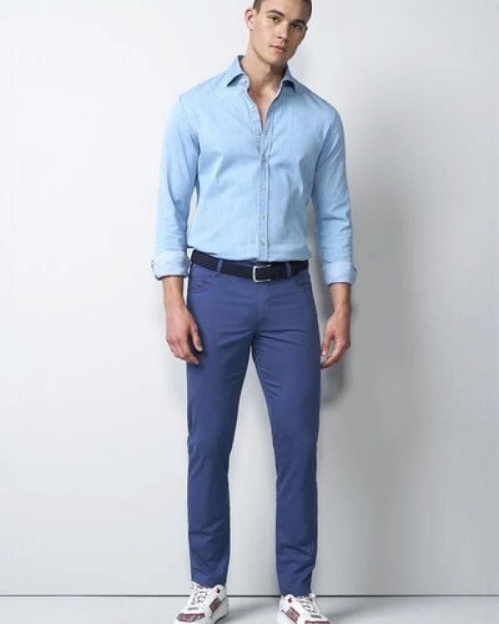 M 5 BY MEYER Five Pocket im Mikro Print