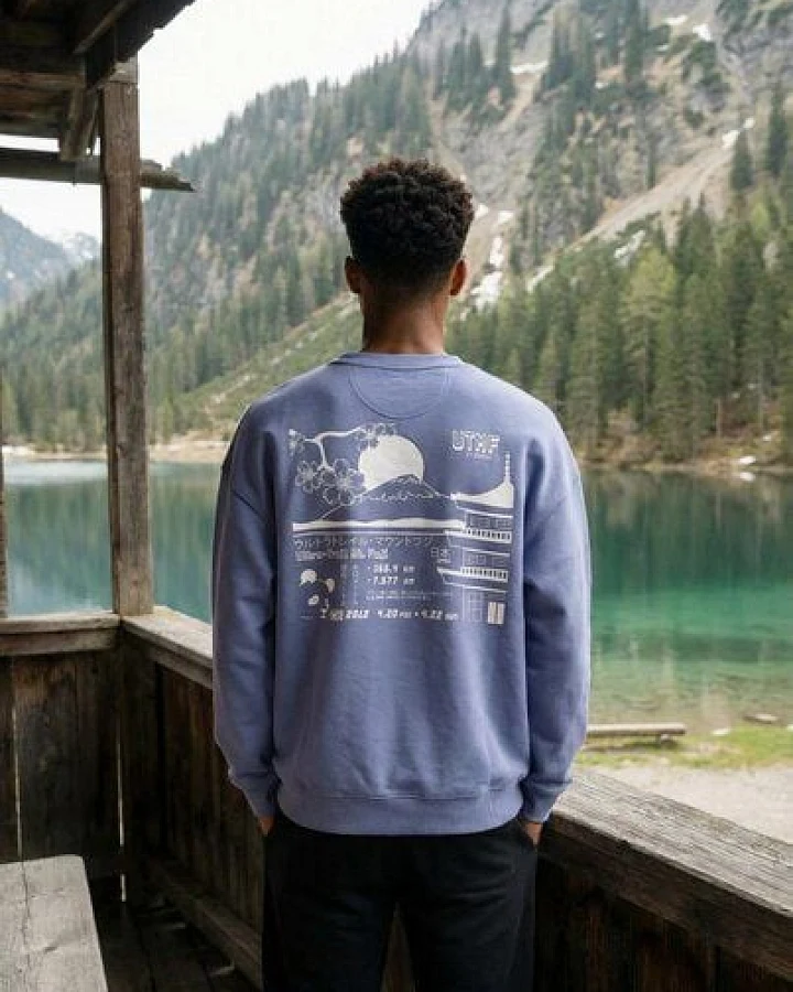 THE FACE OF ELEMENTS MOUNT FUJI ULTRA TRAIL - RELAXED FIT SWEATSHIRT AUS 100% BIO-BAUMWOLLE