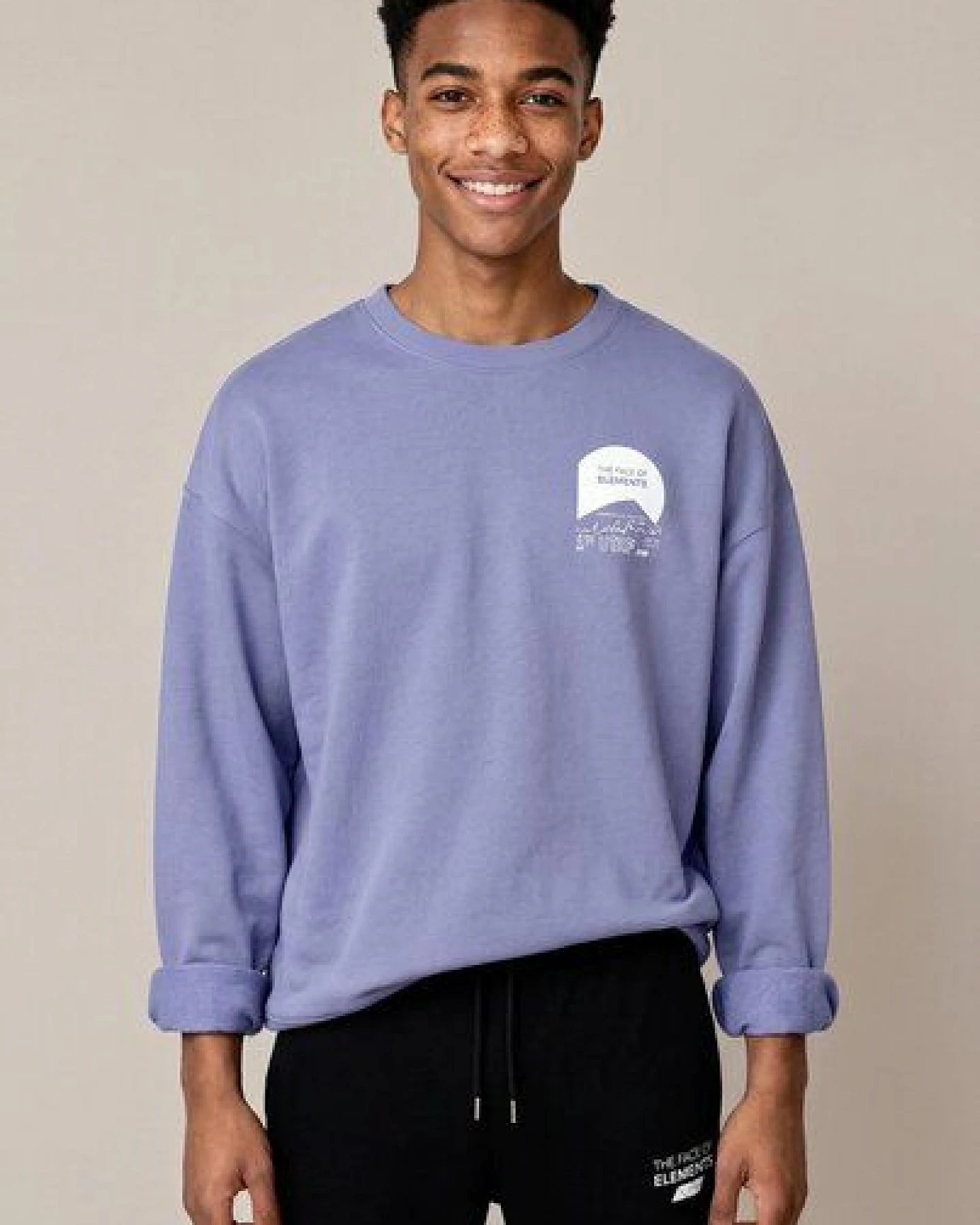 THE FACE OF ELEMENTS MOUNT FUJI ULTRA TRAIL - RELAXED FIT SWEATSHIRT AUS 100% BIO-BAUMWOLLE – Ansicht 4